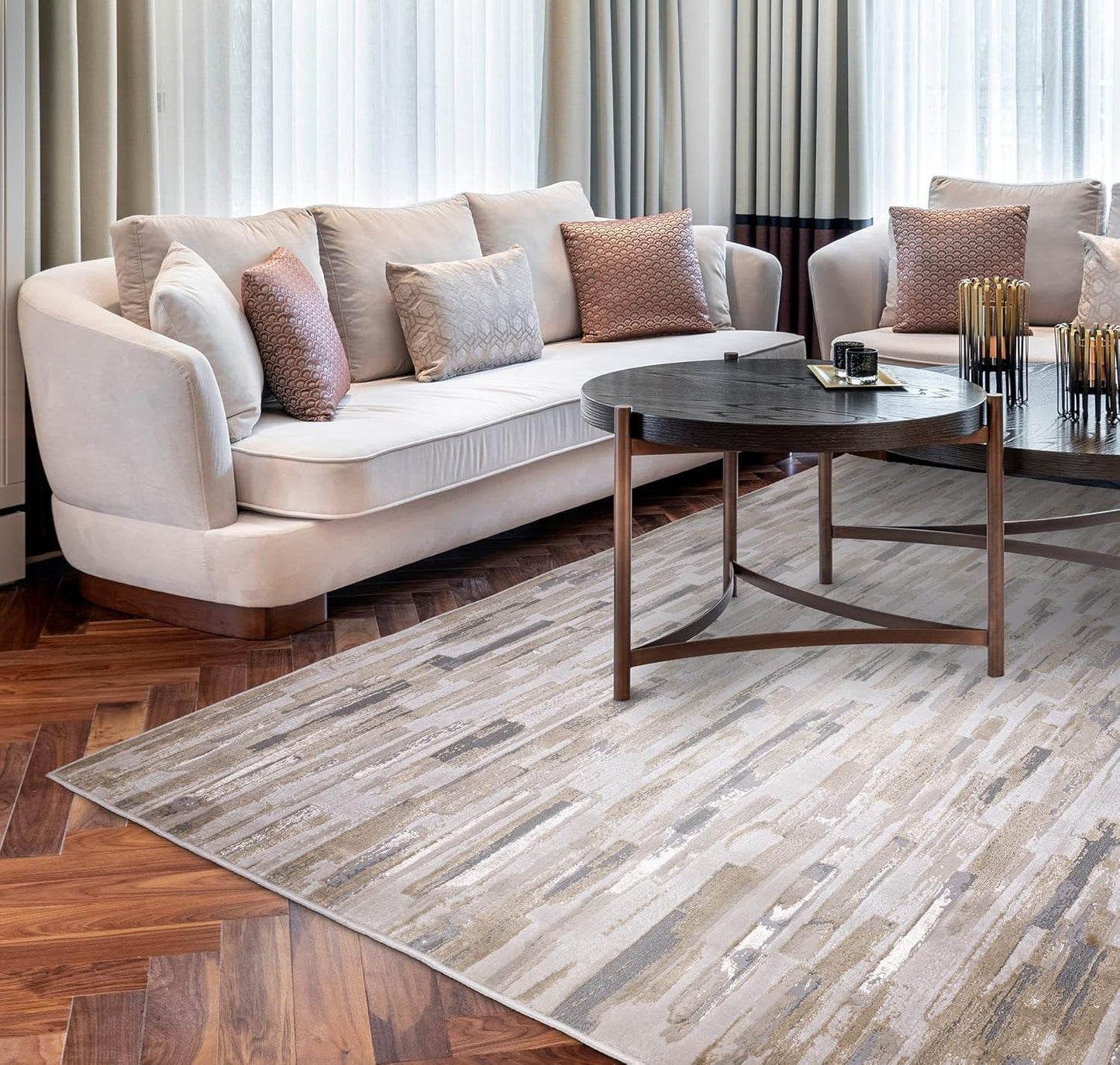 Aurora Rugs – Abstrakter Wohnzimmerteppich mit seidigem Schimmereffekt | Luxuriöse Marmordesigns in 20 Stilen