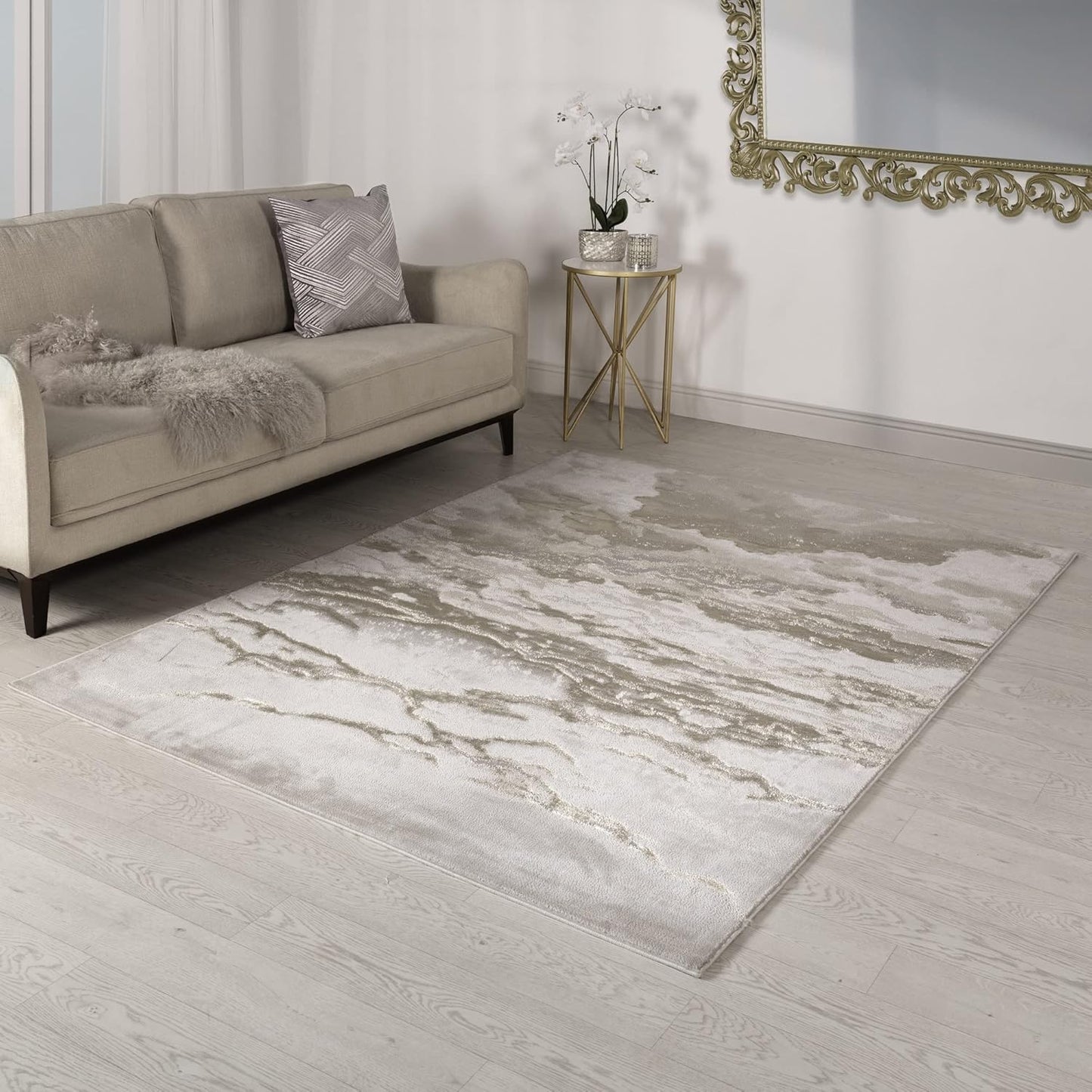 Aurora Rugs – Abstrakter Wohnzimmerteppich mit seidigem Schimmereffekt | Luxuriöse Marmordesigns in 20 Stilen