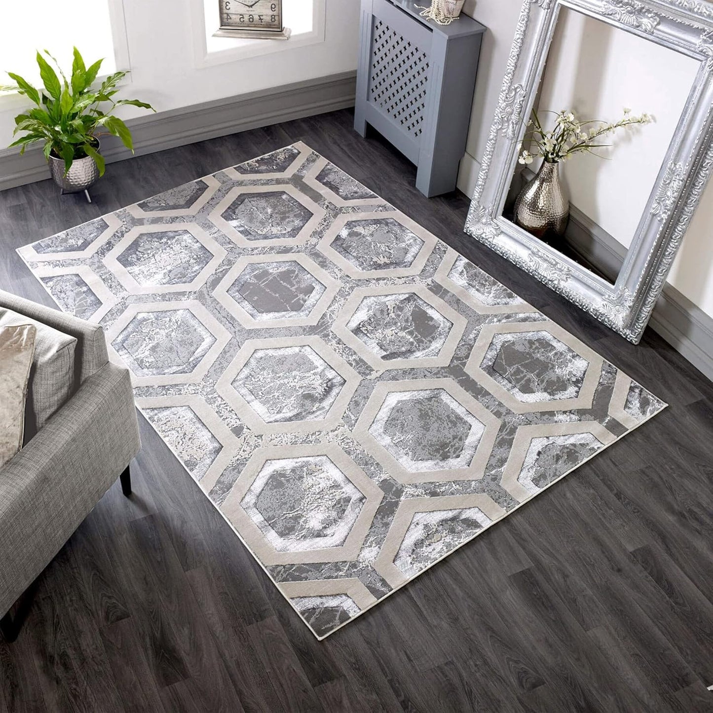 Aurora Rugs – Abstrakter Wohnzimmerteppich mit seidigem Schimmereffekt | Luxuriöse Marmordesigns in 20 Stilen