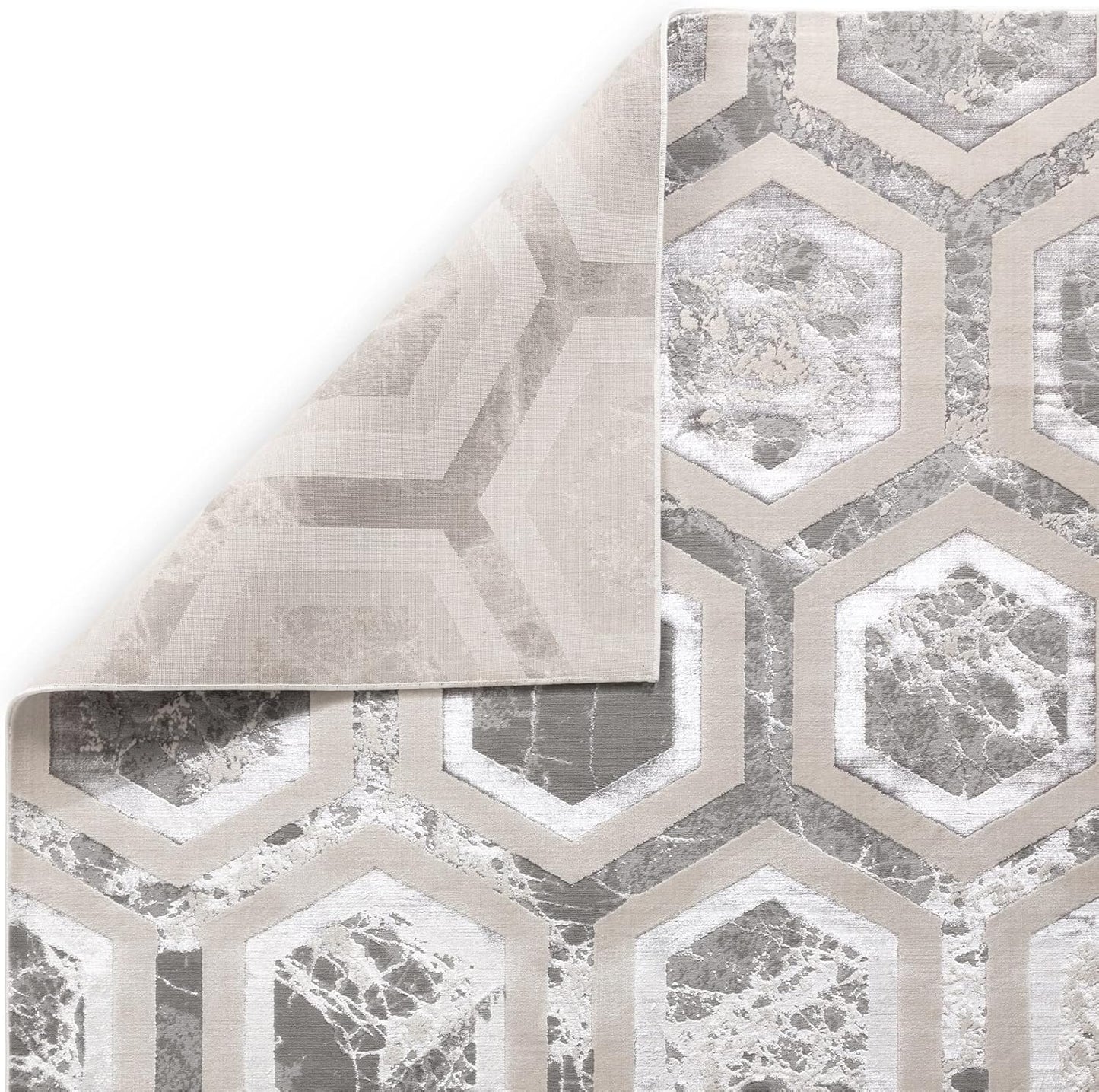 Aurora Rugs – Abstrakter Wohnzimmerteppich mit seidigem Schimmereffekt | Luxuriöse Marmordesigns in 20 Stilen