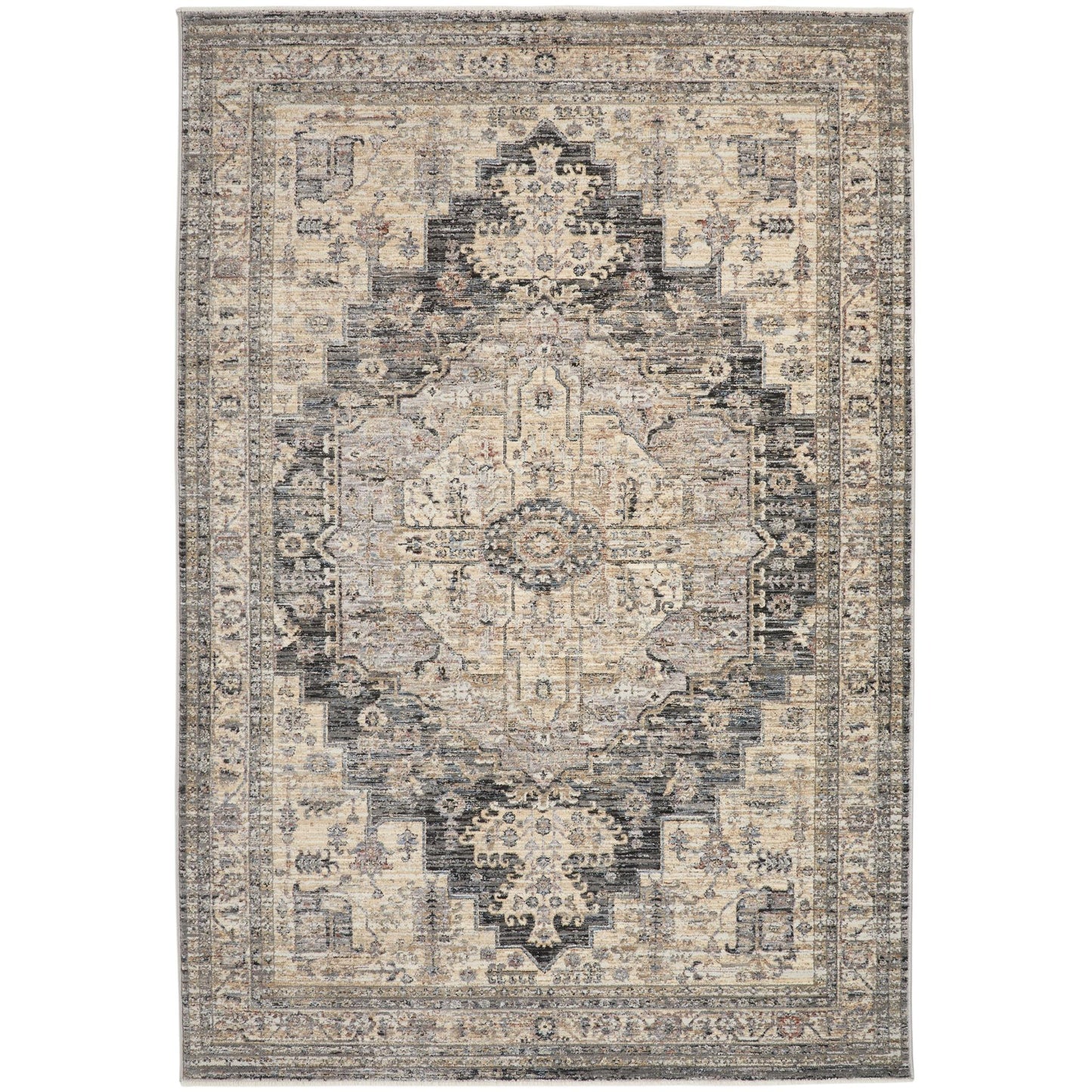 Legacy Traditional Classic Rug for Living Room, Bedroom, Lounge, Million Point Textured Bordered Oriental Soft Velvety Area Rug