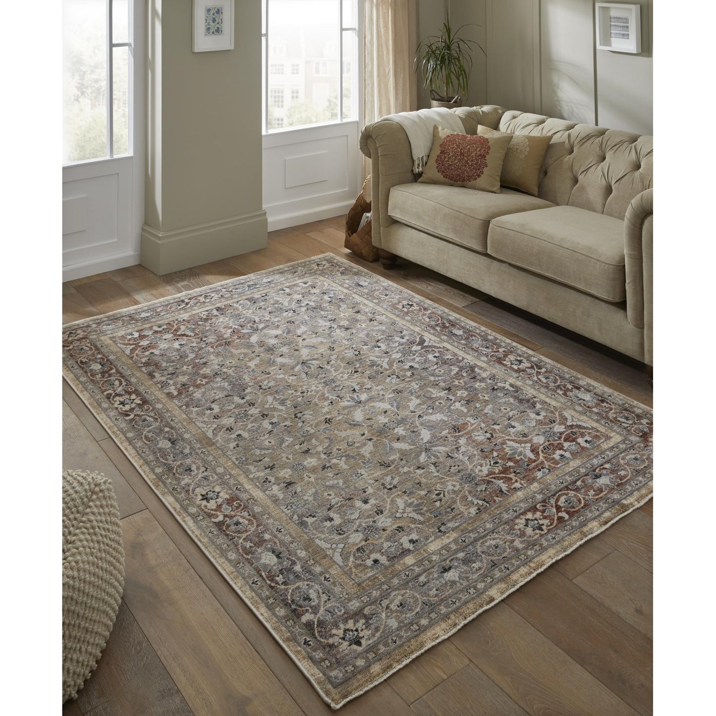 Legacy Traditional Classic Rug for Living Room, Bedroom, Lounge, Million Point Textured Bordered Oriental Soft Velvety Area Rug