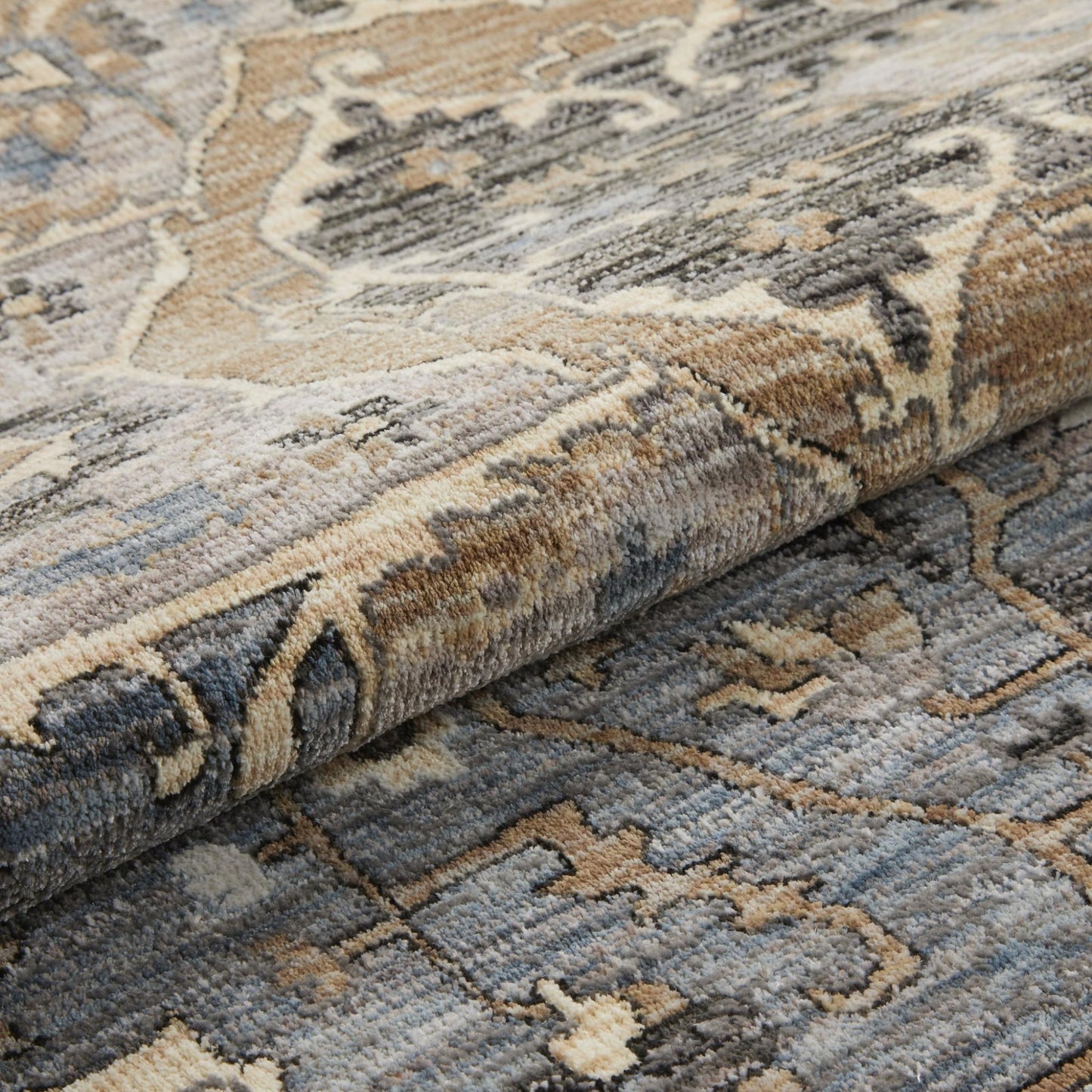 Legacy Traditional Classic Rug for Living Room, Bedroom, Lounge, Million Point Textured Bordered Oriental Soft Velvety Area Rug