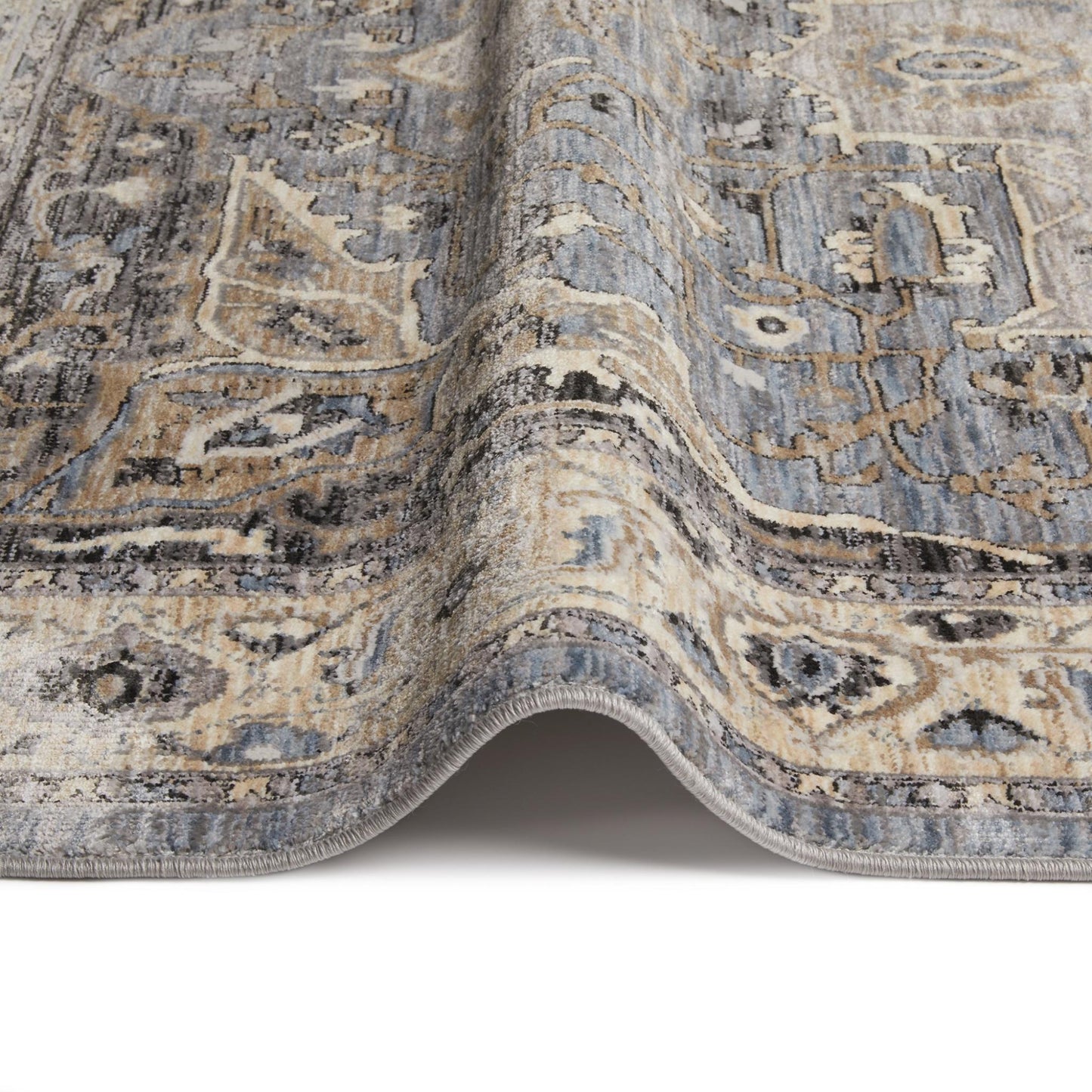 Legacy Traditional Classic Rug for Living Room, Bedroom, Lounge, Million Point Textured Bordered Oriental Soft Velvety Area Rug