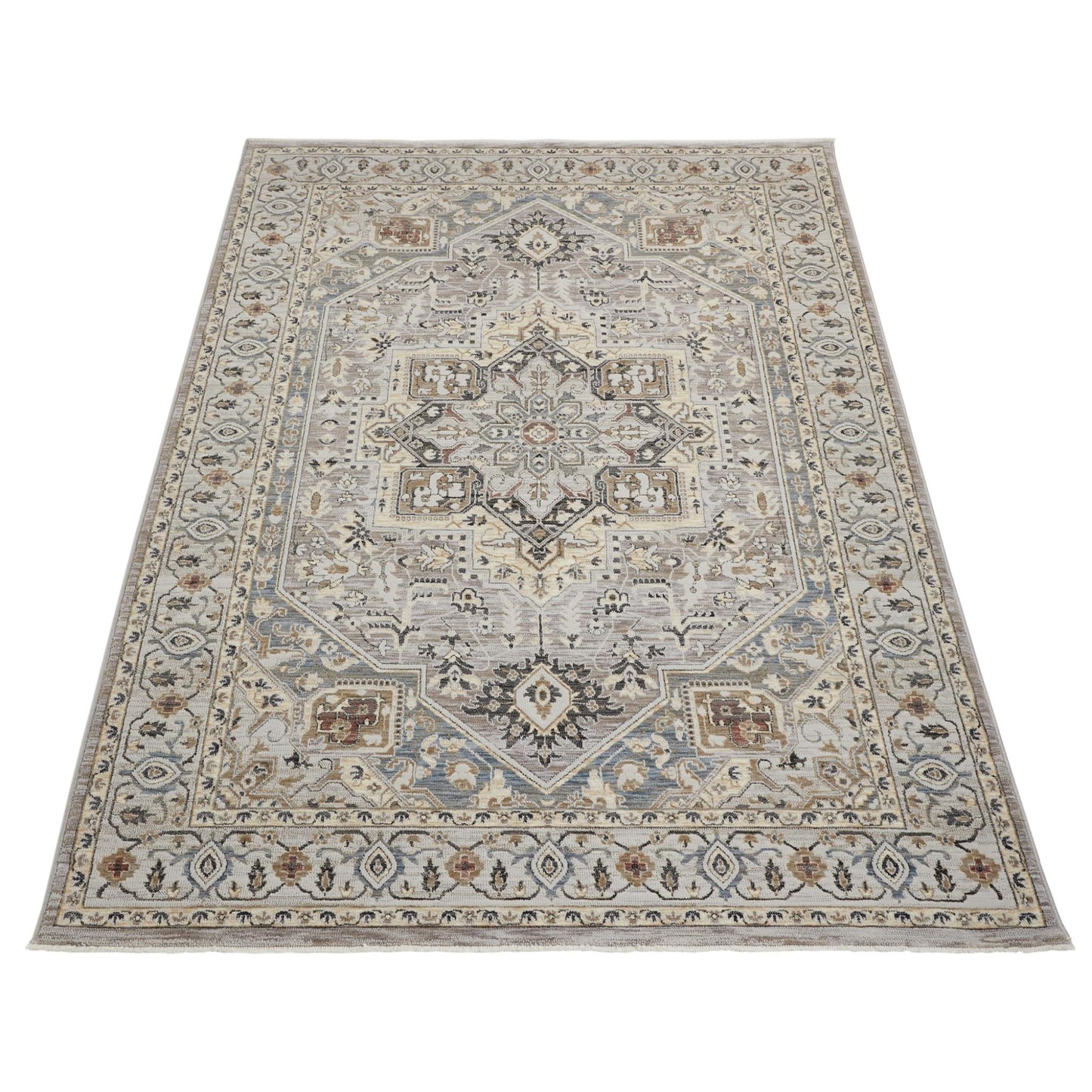 Legacy Traditional Classic Rug for Living Room, Bedroom, Lounge, Million Point Textured Bordered Oriental Soft Velvety Area Rug