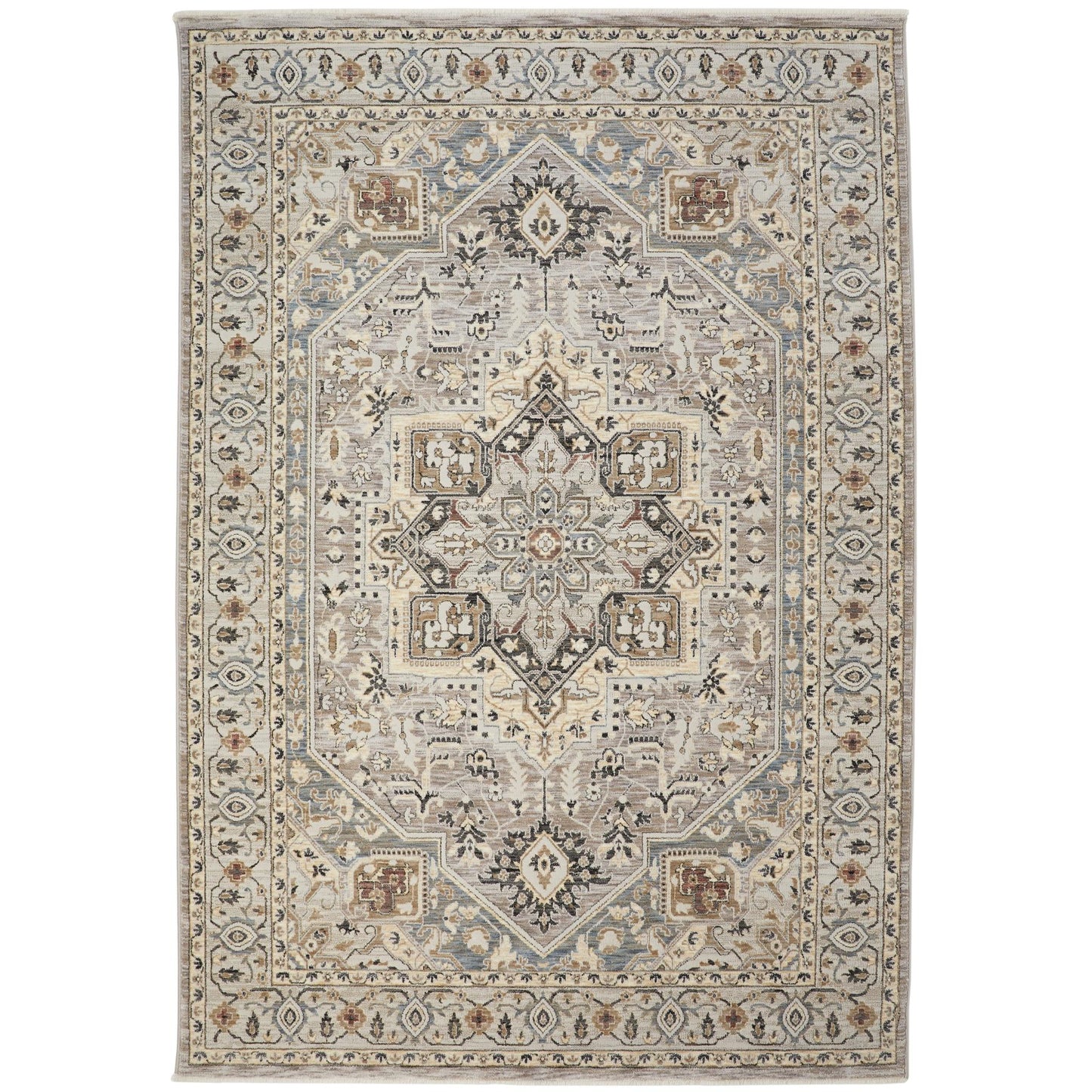 Legacy Traditional Classic Rug for Living Room, Bedroom, Lounge, Million Point Textured Bordered Oriental Soft Velvety Area Rug
