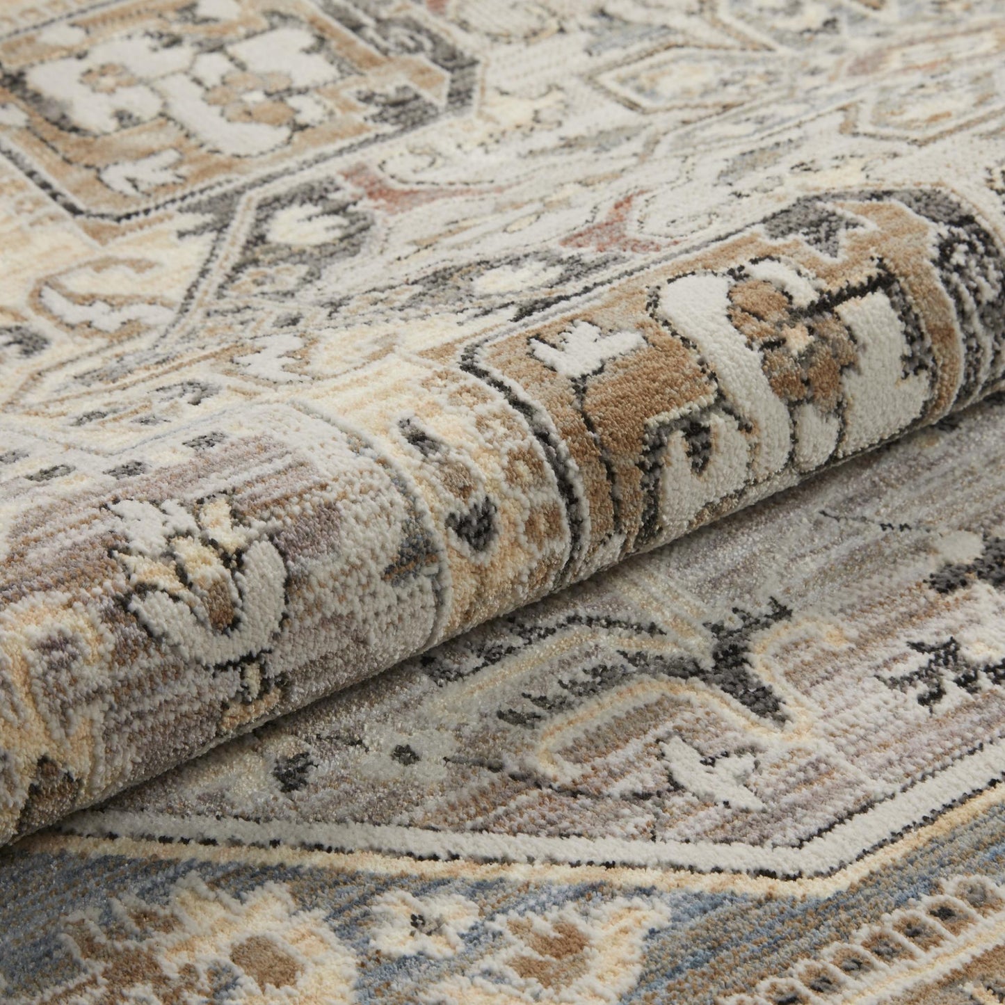 Legacy Traditional Classic Rug for Living Room, Bedroom, Lounge, Million Point Textured Bordered Oriental Soft Velvety Area Rug