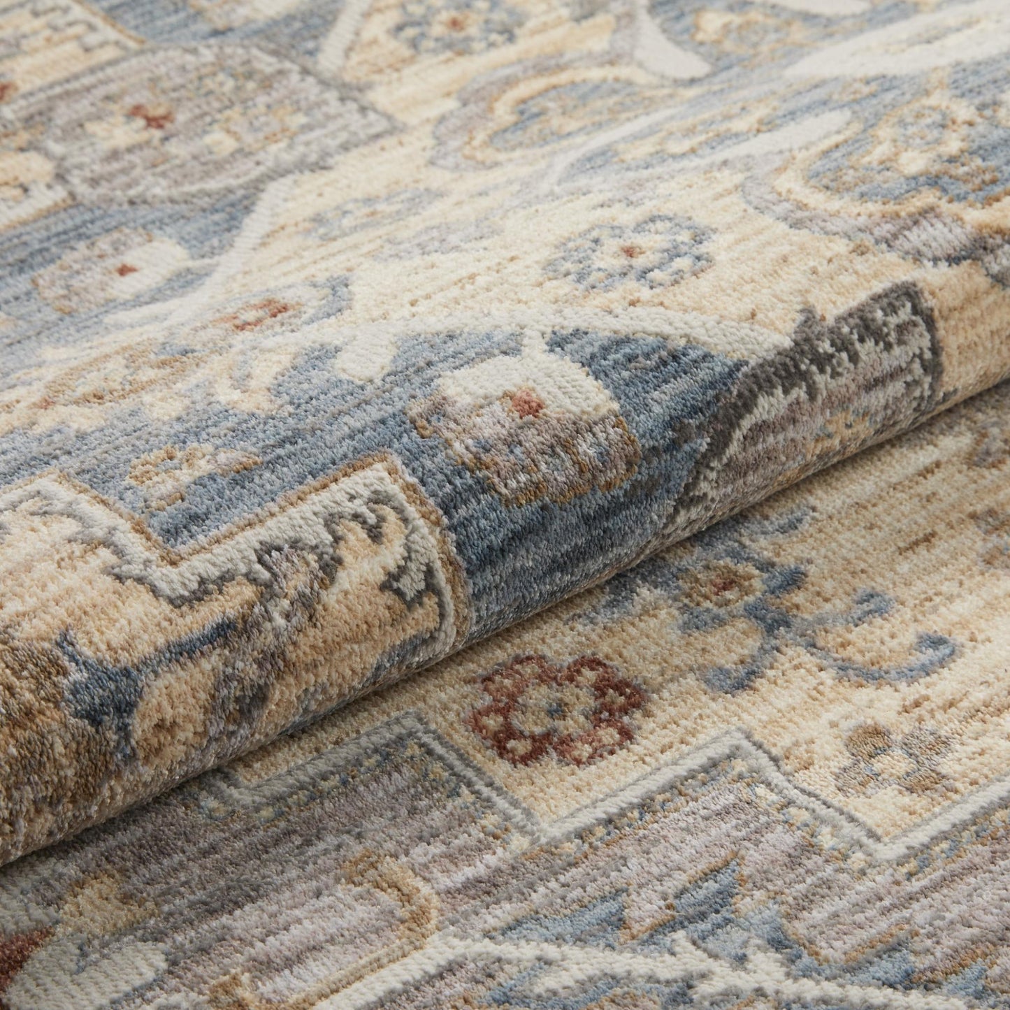 Legacy Traditional Classic Rug for Living Room, Bedroom, Lounge, Million Point Textured Bordered Oriental Soft Velvety Area Rug