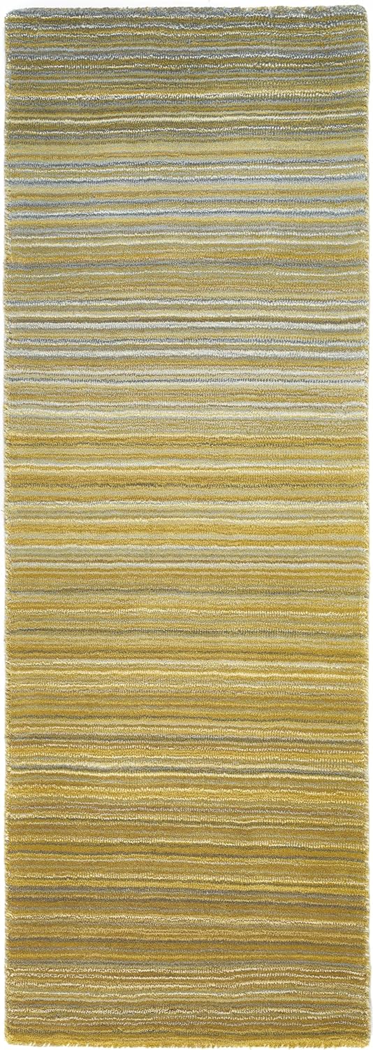 Origins Fine Stripes Wool Runner Ochre Yellow 67x200cm (2'2''x6'7'')