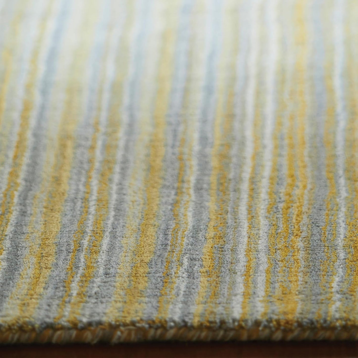 Origins Fine Stripes Wool Runner Ochre Yellow 67x200cm (2'2''x6'7'')