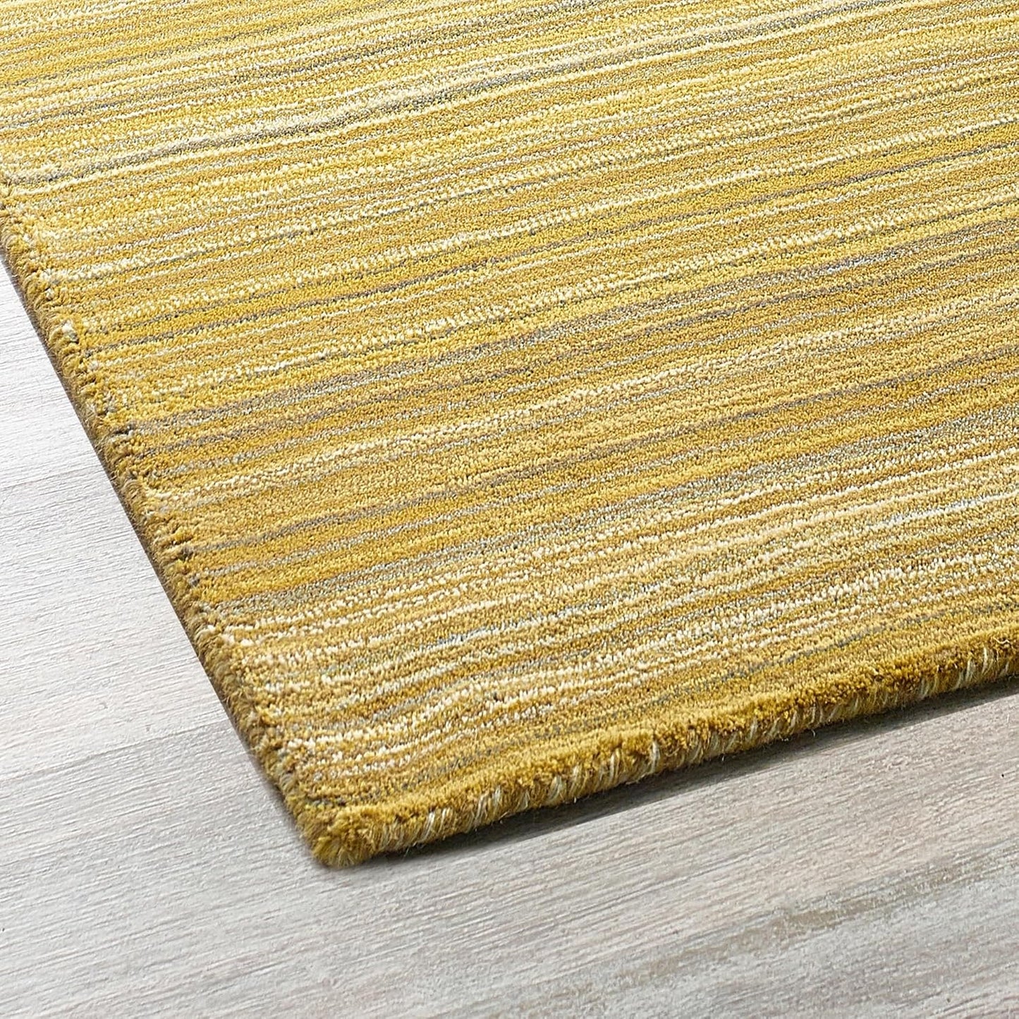 Origins Fine Stripes Wool Runner Ochre Yellow 67x200cm (2'2''x6'7'')