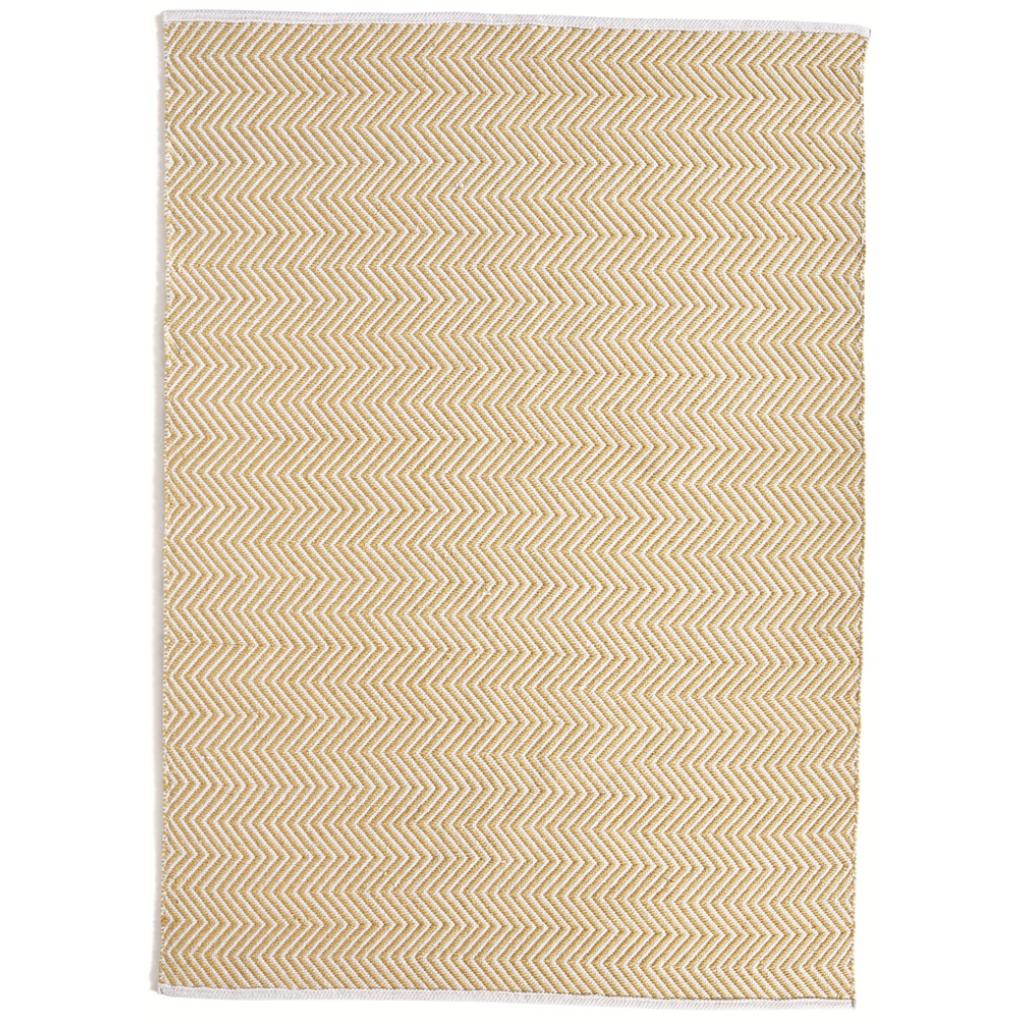 Hug Rug Recycled Washable Rug – Gold – Indoor Outdoor Reversible Herringbone Rug