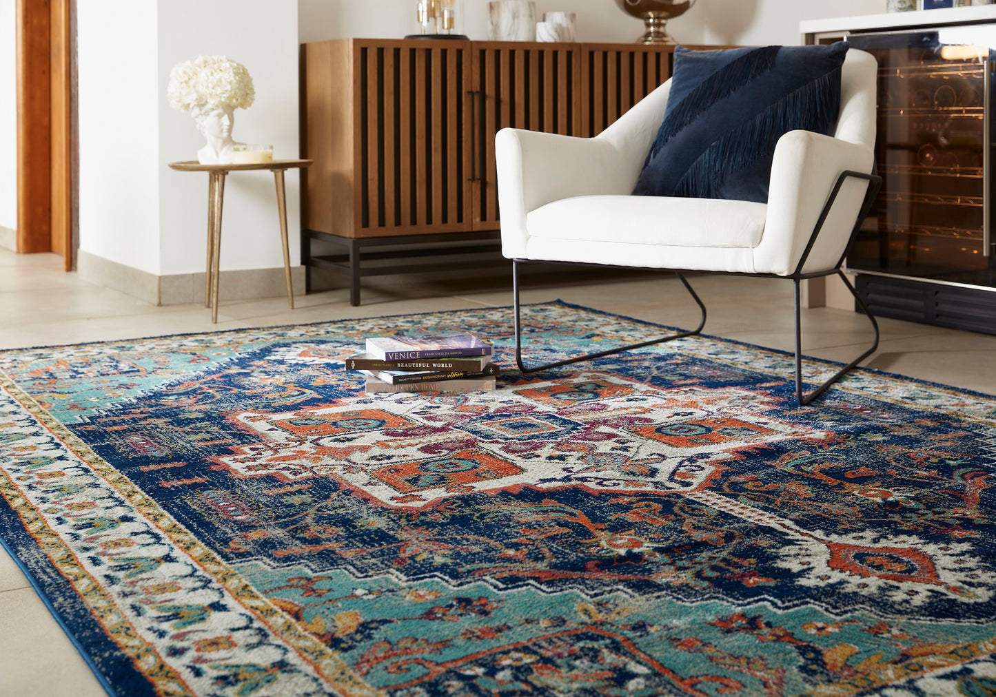 Origins Granada Traditional Bordered Rug & Hallway Runner in Emerald
