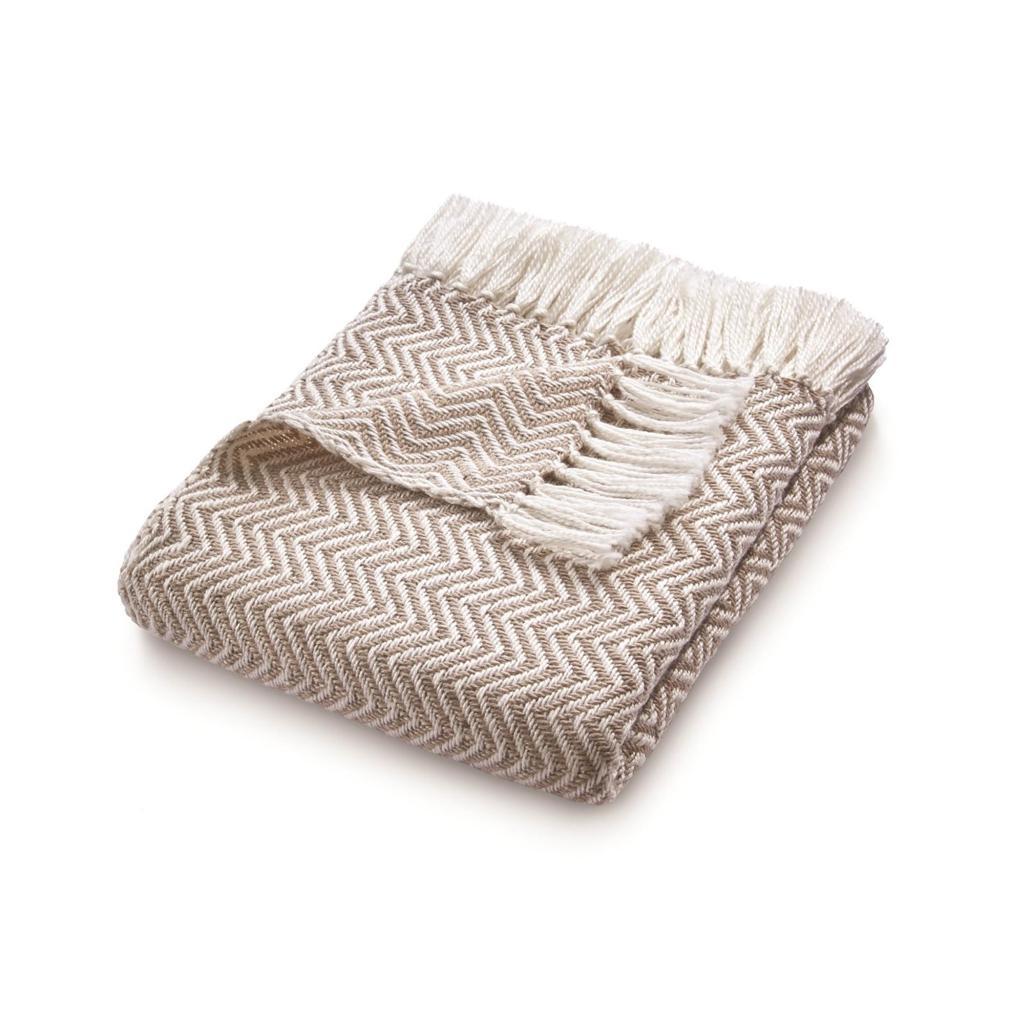 Hug Rug Woven Herringbone Throw Blanket Bed Sofa Chair Cover in 130 x180 cm