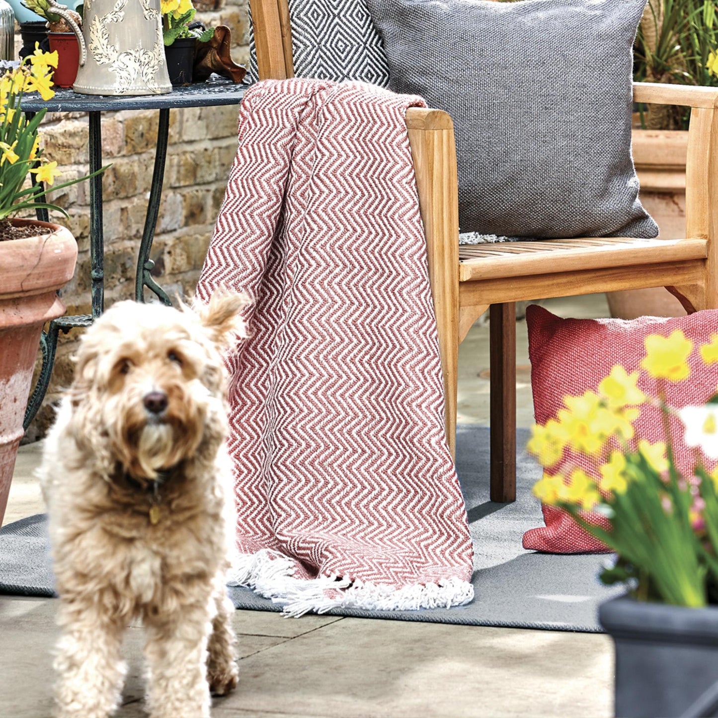 Hug Rug Woven Herringbone Throw Blanket Bed Sofa Chair Cover in 130 x180 cm