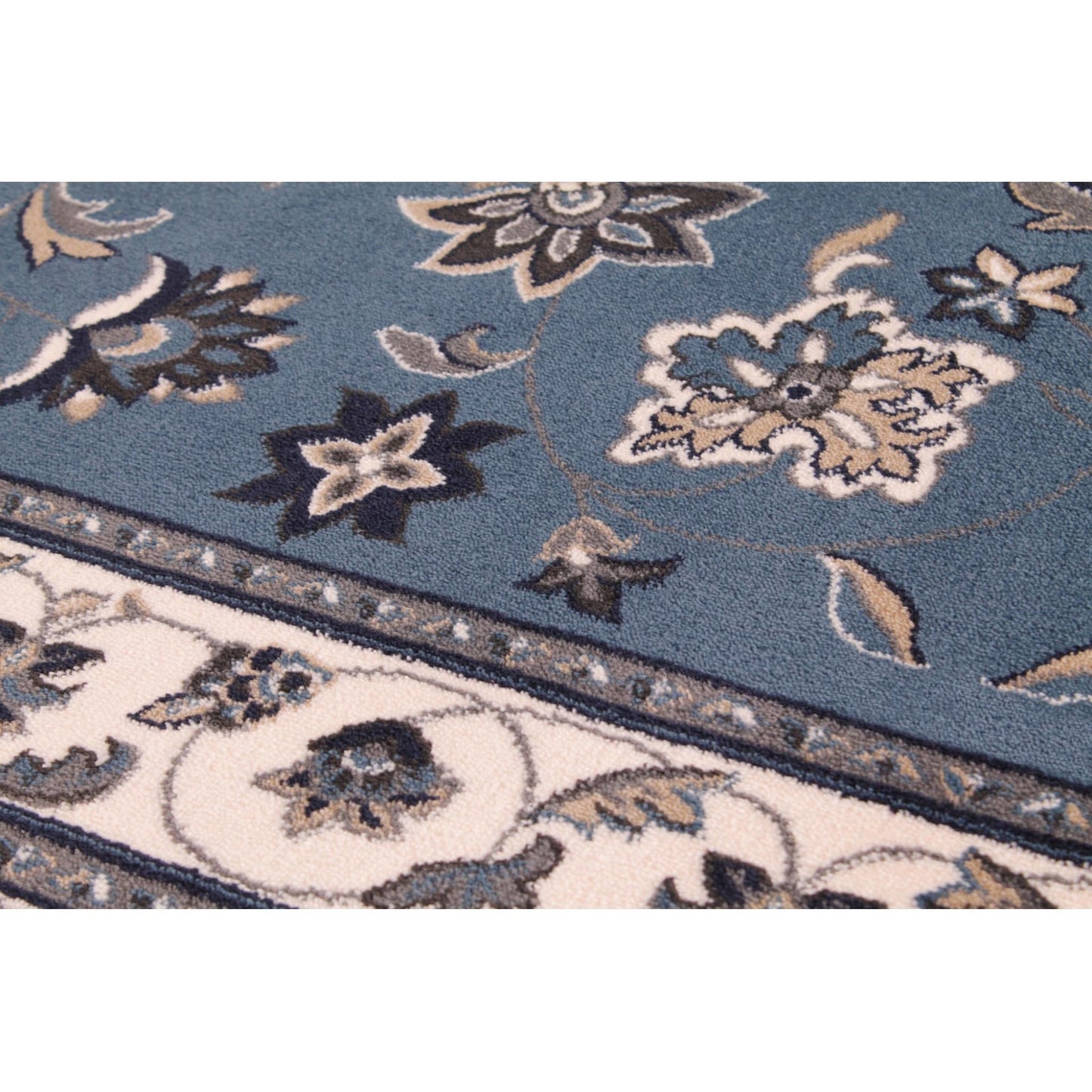 Sherborne Blue Rug Traditional Classic Oriental Bedroom Living Room Rug
