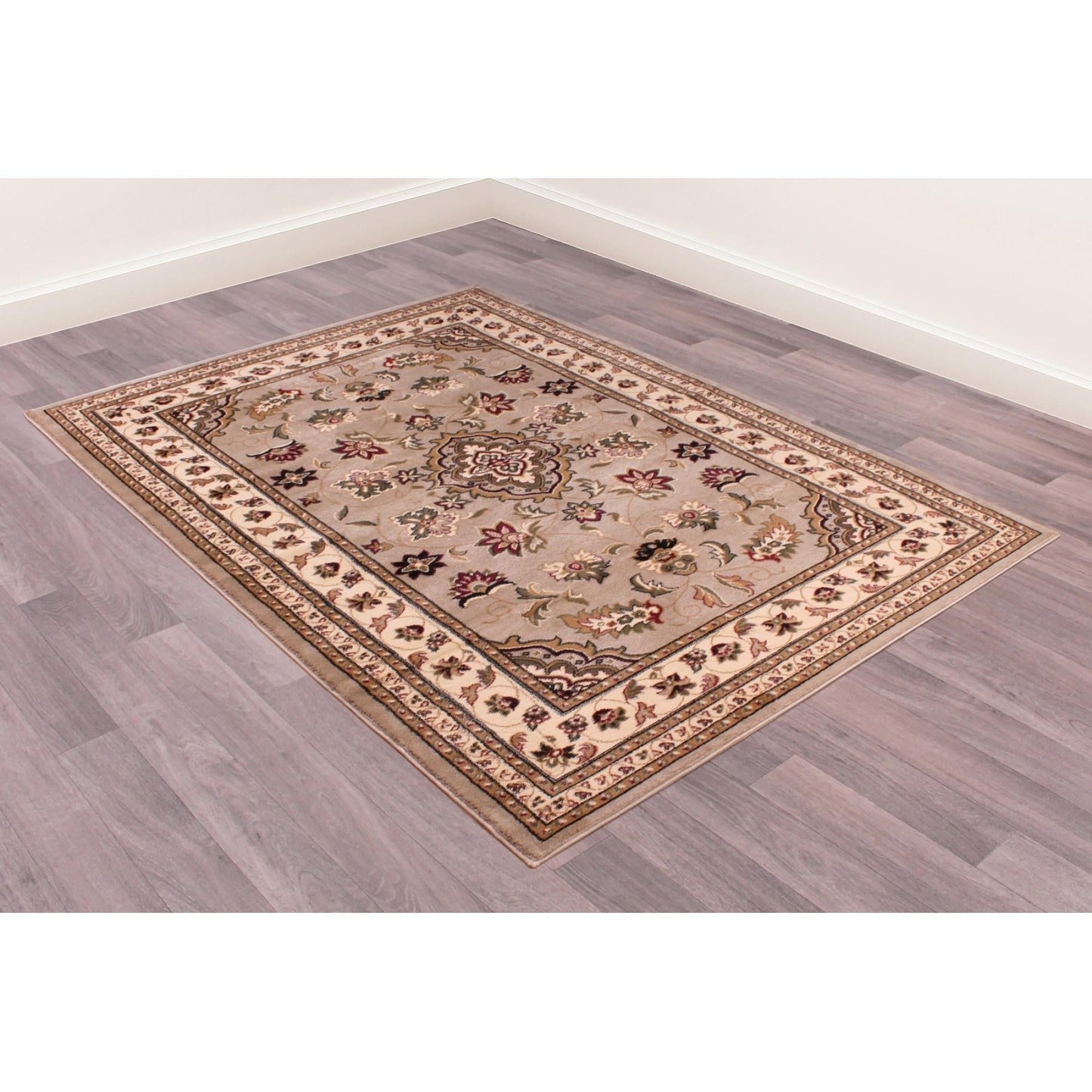 Sherborne Beige Rug Traditional Classic Oriental Bedroom Living Room Rug