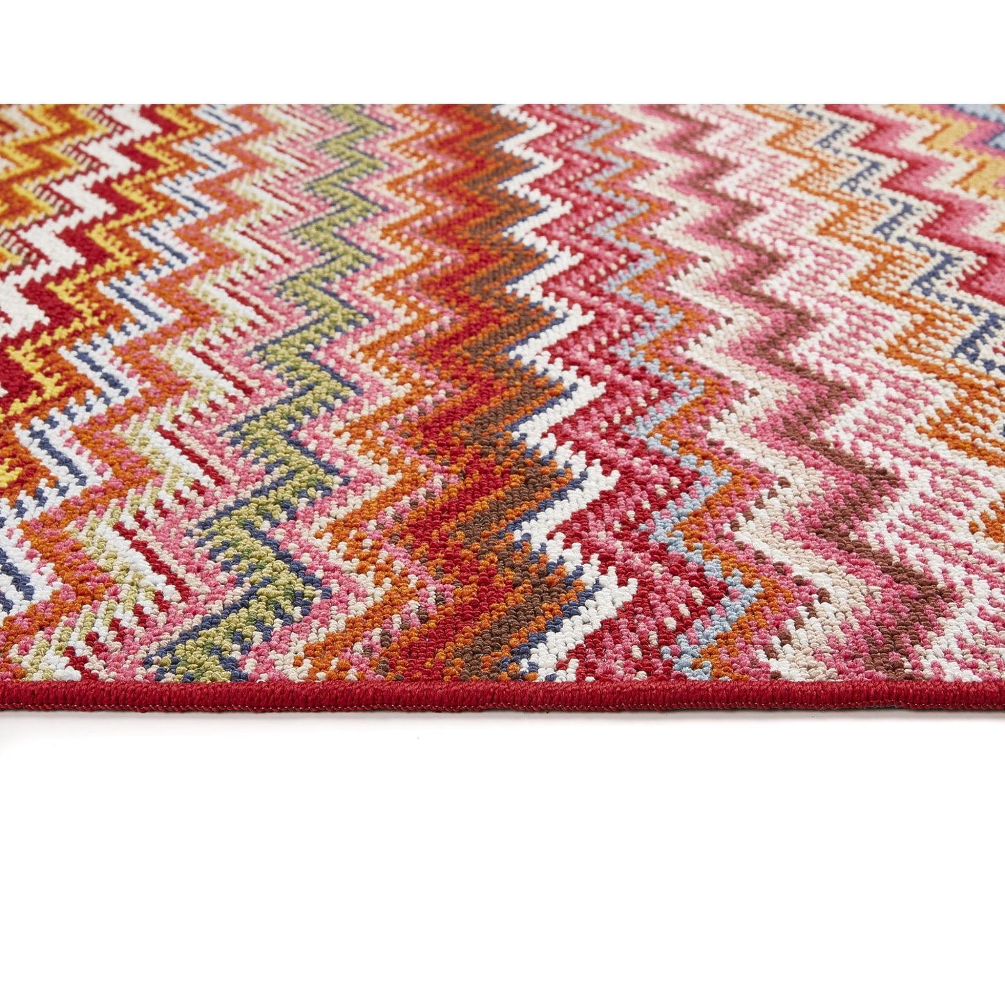 Waschbarer Läuferteppich Zig Zag Multi Bright – Rutschfeste, farbenfrohe Flur- und Küchenmatte