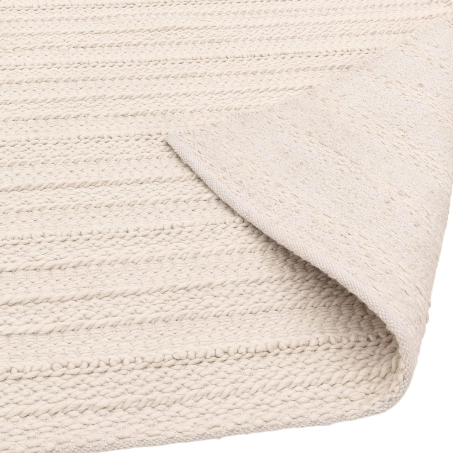 Grayson Luxury Cream Textured Hand Woven Indoor & Outdoor Eco-Friendly Rug