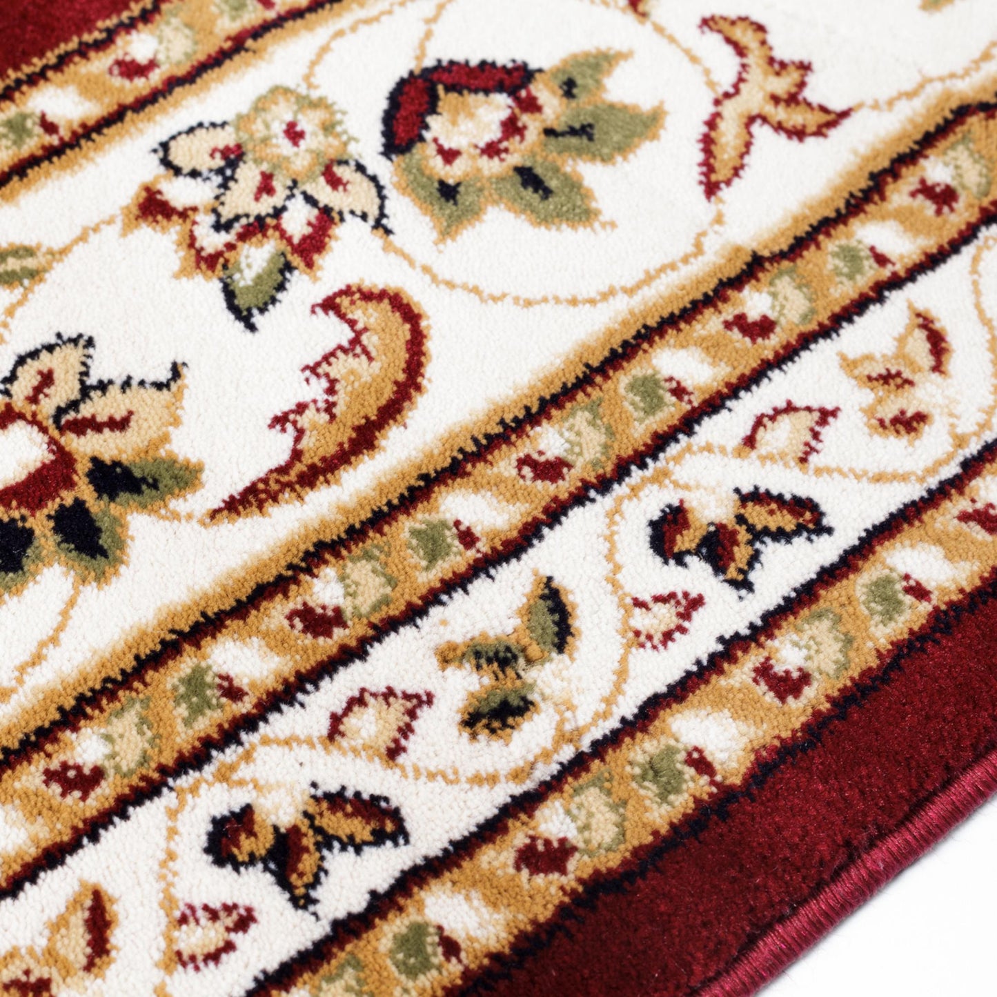 Sherborne Red Rug Traditional Classic Oriental Bedroom Living Room Rug
