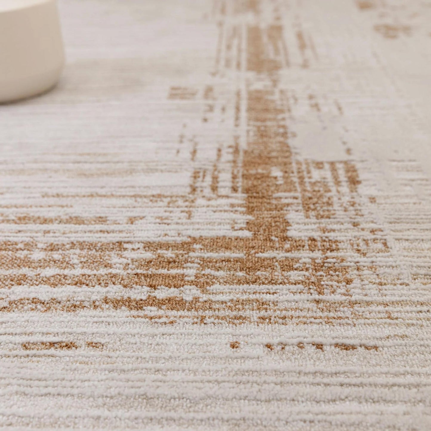 Anders AN05 Beige Natural – Bordered Abstract Shimmer and Timeless Boho Elegance