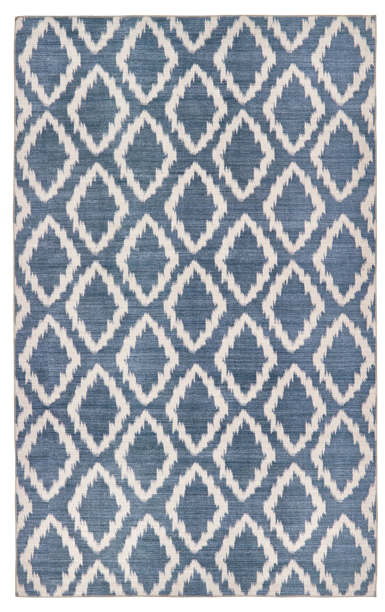 Origins – Waschbarer Como Diamond Soft Chenille-Bohemian-Teppich in Blau