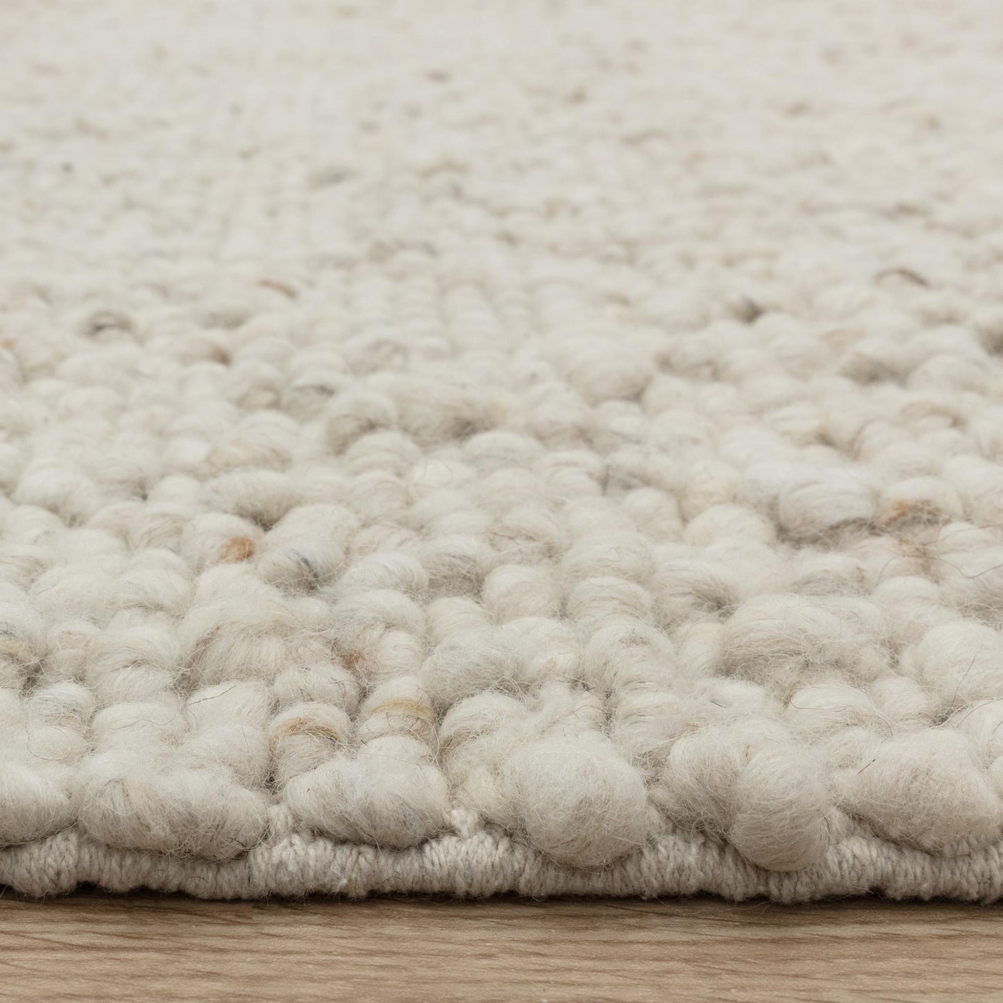 Adler Hand Woven Boucle Wool Ivory Rug – Natural & Sustainable Luxury