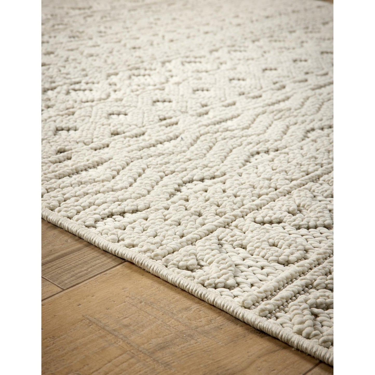 Atlas Graphic Tribal Geometric Teppich – Creme – Flachgewebe-Teppich für drinnen und draußen, strapazierfähig