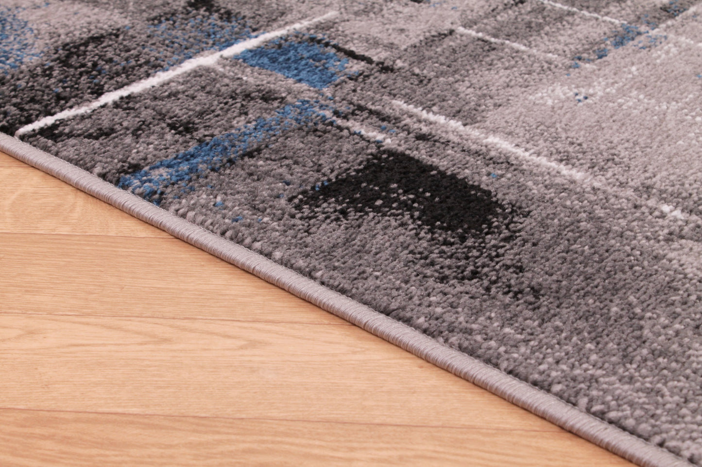 Modern Spirit Artiste Pictorial Abstract Rug in Navy Blue Large 160x230 cm (5'3"x7'7")