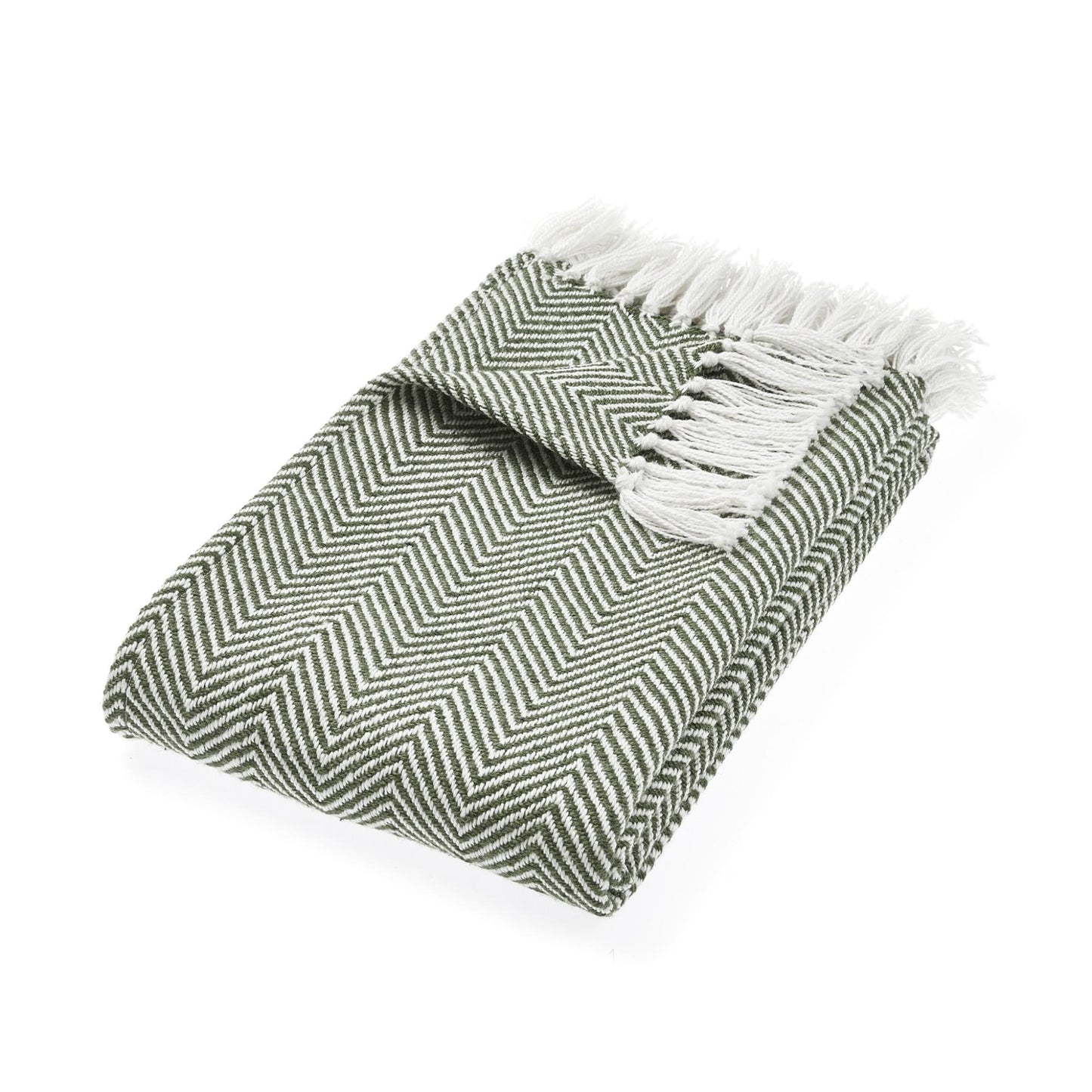 Hug Rug Woven Herringbone Throw Blanket Bed Sofa Chair Cover in 130 x180 cm