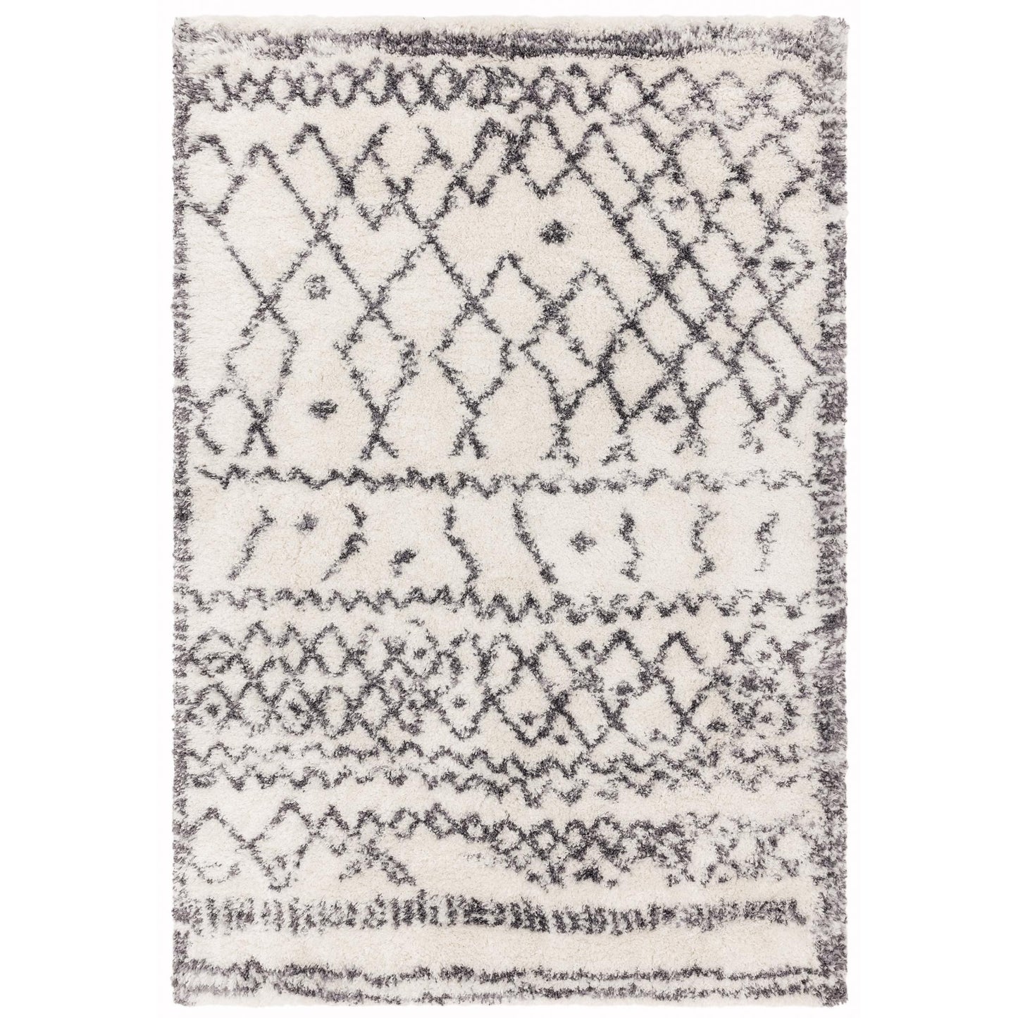 Alto AL04 Cream Grey – Bold Moroccan Intrigue and Soft Shaggy Comfort