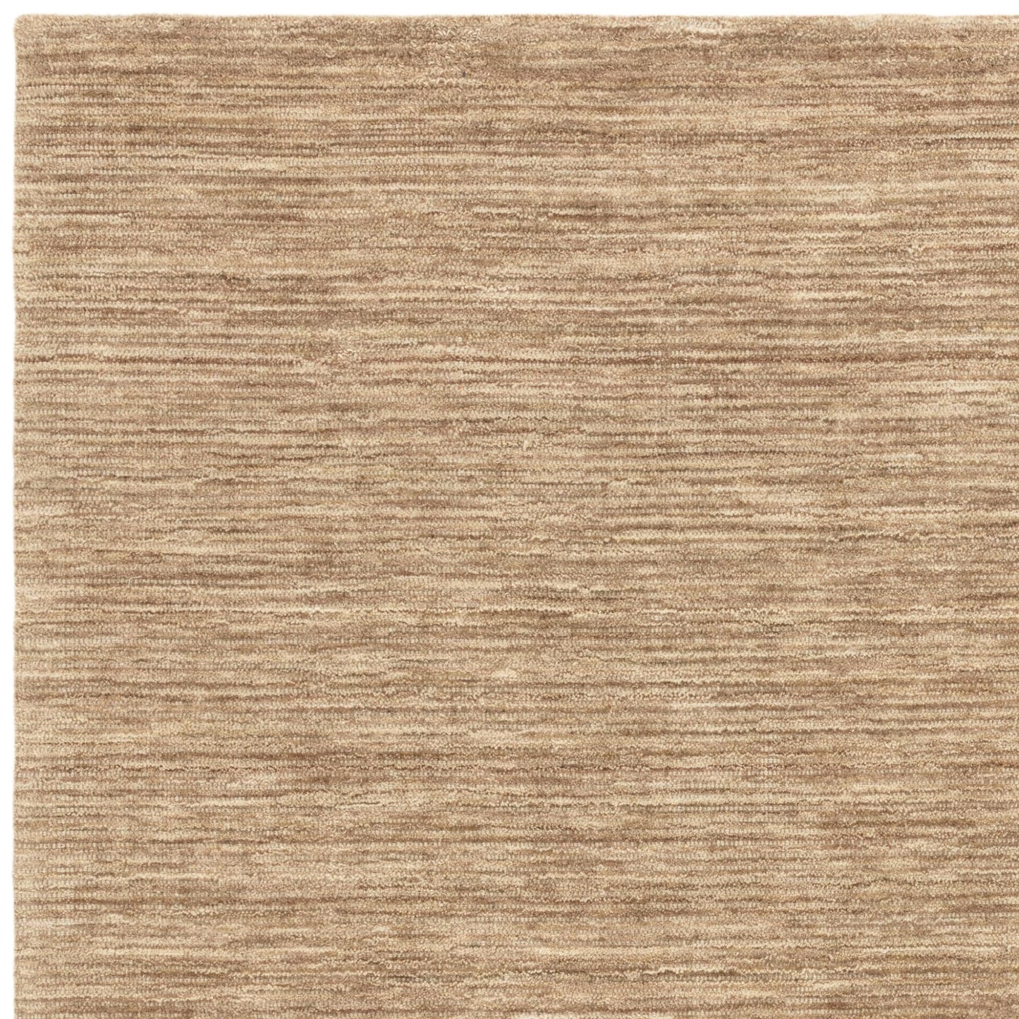 Hazy Honey Beige Natural Handwoven Rug – Soft Wool Blend Textured Striped Carpet for Modern Interiors