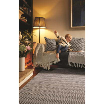 Hug Rug Woven Herringbone Throw Blanket Bed Sofa Chair Cover in 130 x180 cm