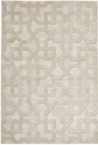 Origins Avanti Geometric Modern Classic Moroccan Soft Silky Rug in Natural