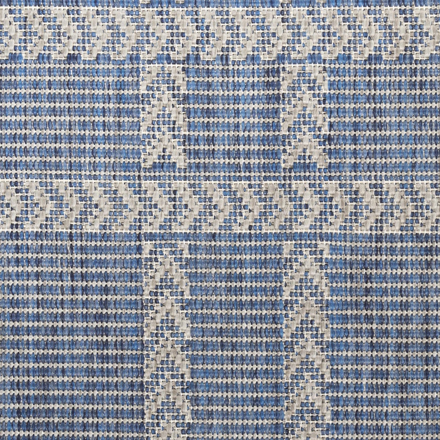 Horizon Grid HOZ04 Modern Geometric Patio Navy Blue Indoor & Outdoor Flatweave Rug