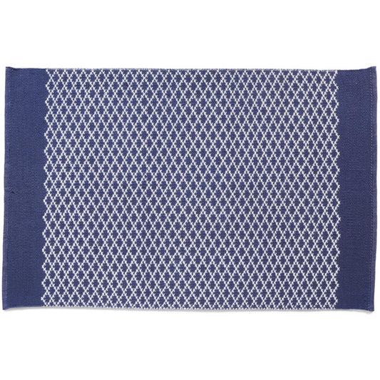 Hug Rug Woven Trellis Washable Indoor Outdoor Navy
