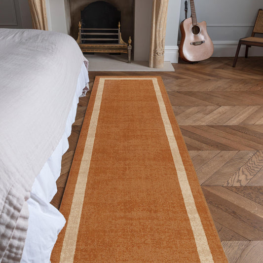 Albi Orange Runner – Bold Vibrant Elegance and Natural Wool Luxury