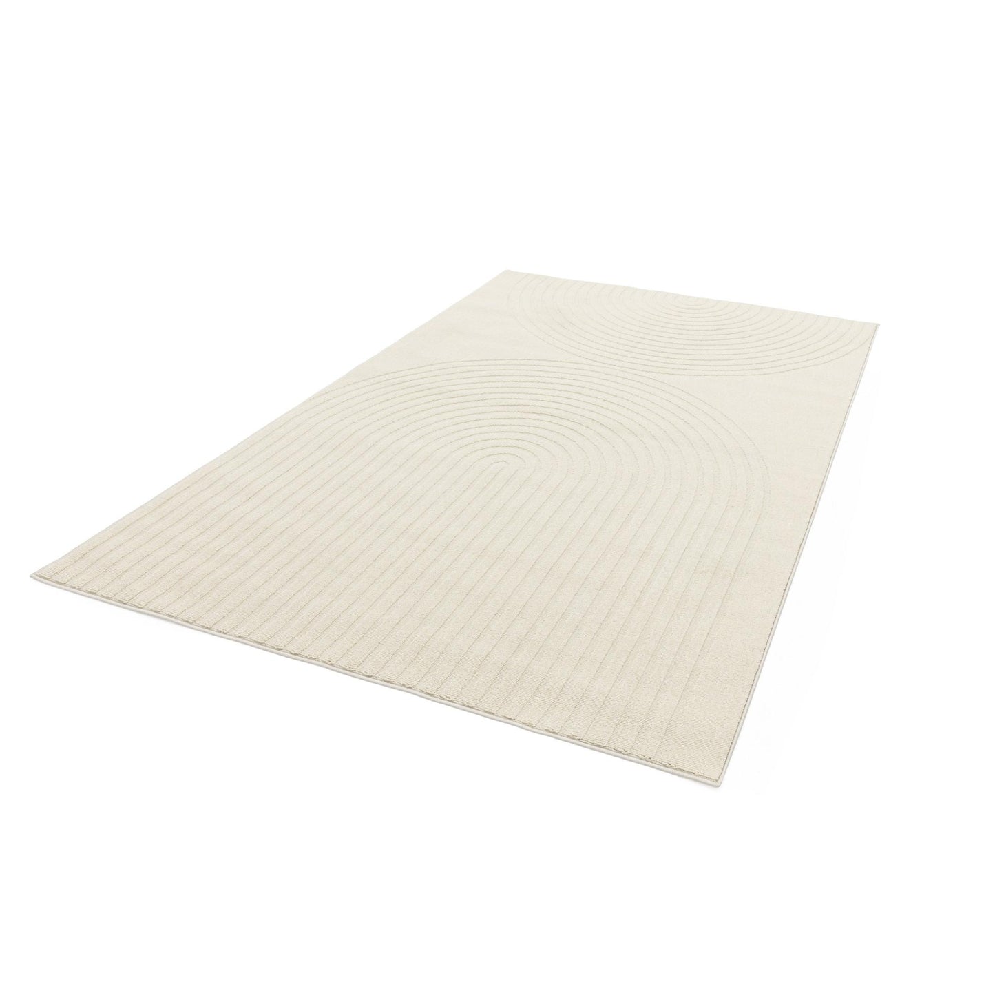 Antibes AN08 Modern White Deco Indoor & Outdoor Geometric Flatweave Rug