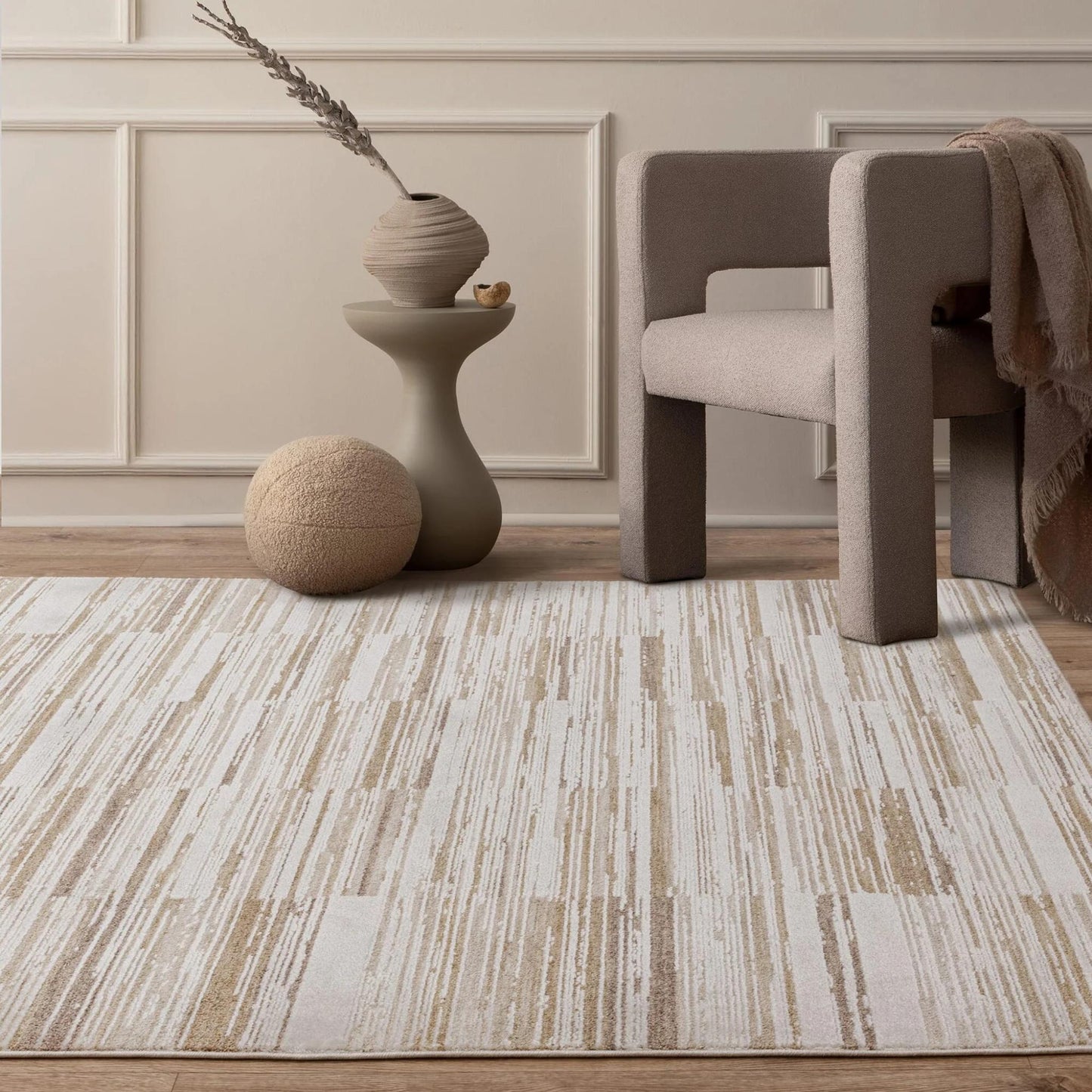 Anders AN08 Beige Natural – Bold Boho Intrigue and Soft Shimmering Luxury