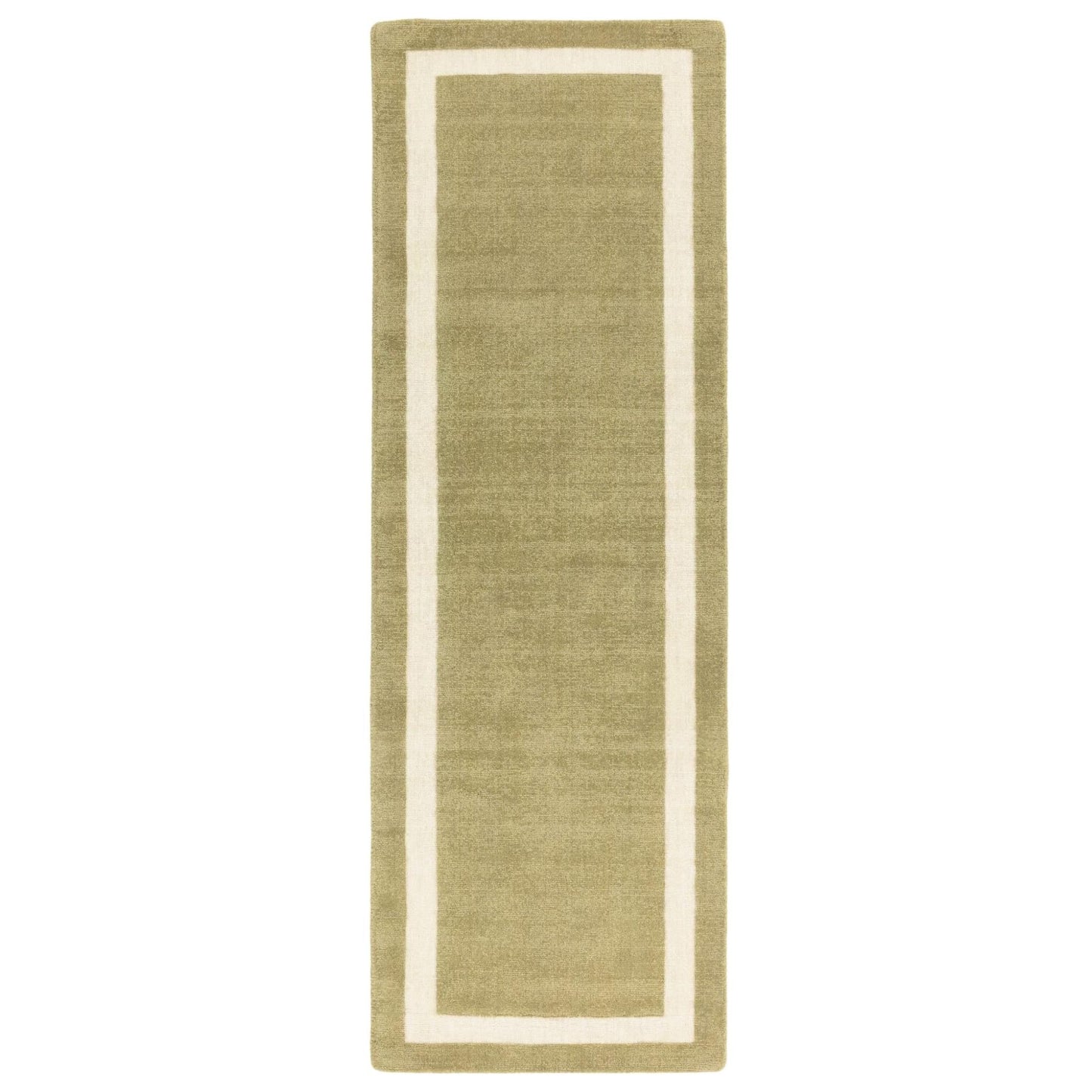 Albi Green Runner – Bold Minimalist Elegance and Natural Wool Luxury