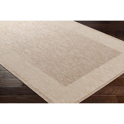 Tuareg TRG2368 Bordered Boho Beige Patio & Garden Indoor & Outdoor Rug
