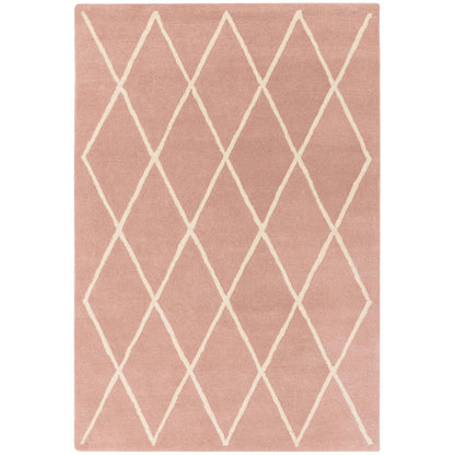 Albany Diamond Berry Pink Geometric Hand Tufted Wool Rug