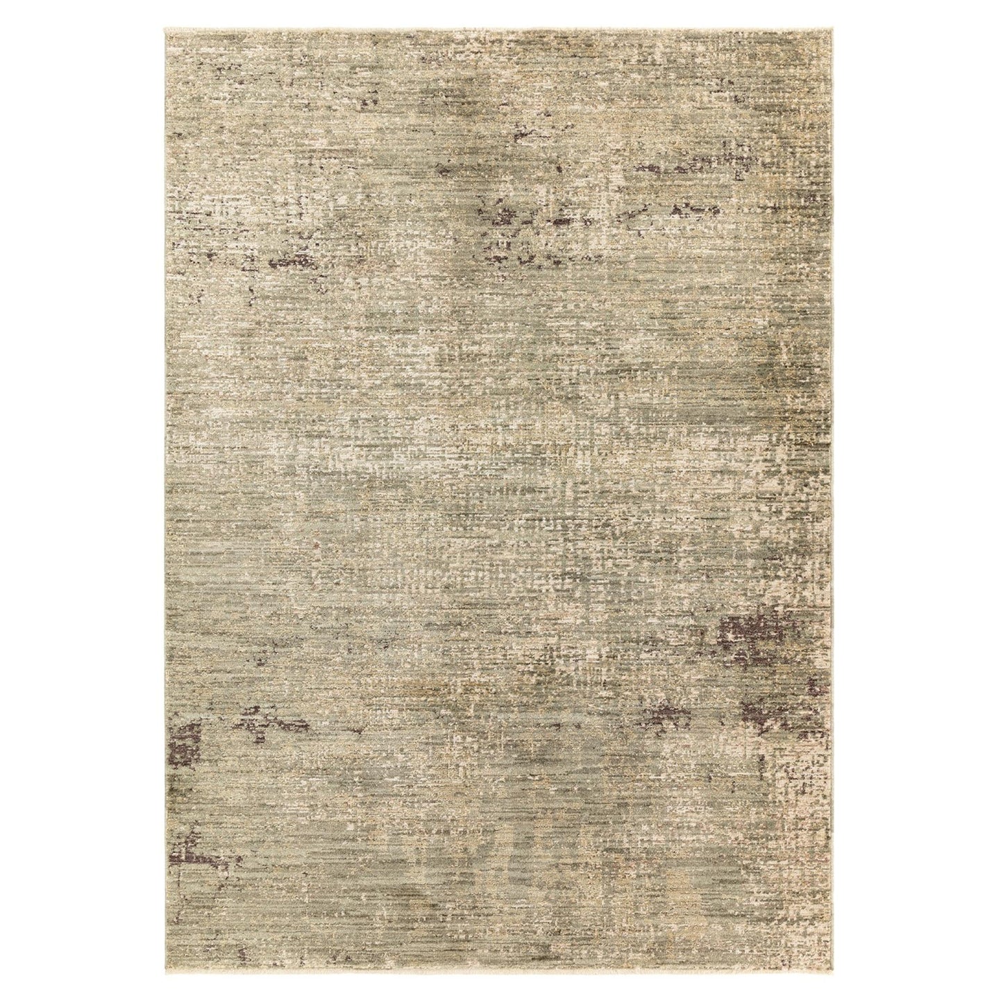 Heriz HE07 Patina Green Modern Abstract Rug – Soft High-Low Textured Space Dyed Polyester Carpet