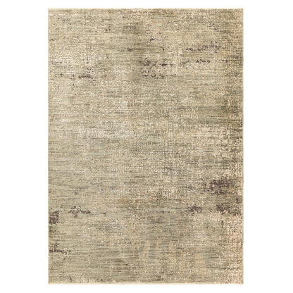 Heriz HE07 Patina Green Modern Abstract Rug – Soft High-Low Textured Space Dyed Polyester Carpet