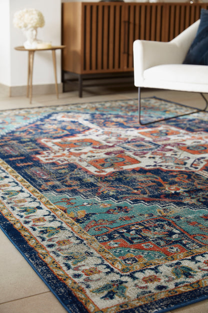 Origins Granada Traditional Bordered Rug & Hallway Runner in Emerald