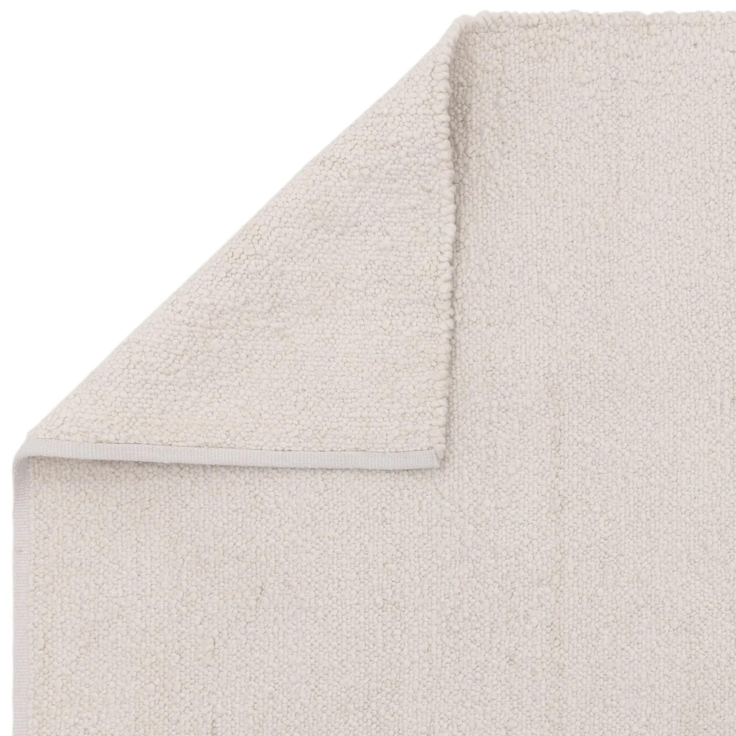 Abbus Boucle Ivory Modern Plain Rug – Hand Woven Soft Texture