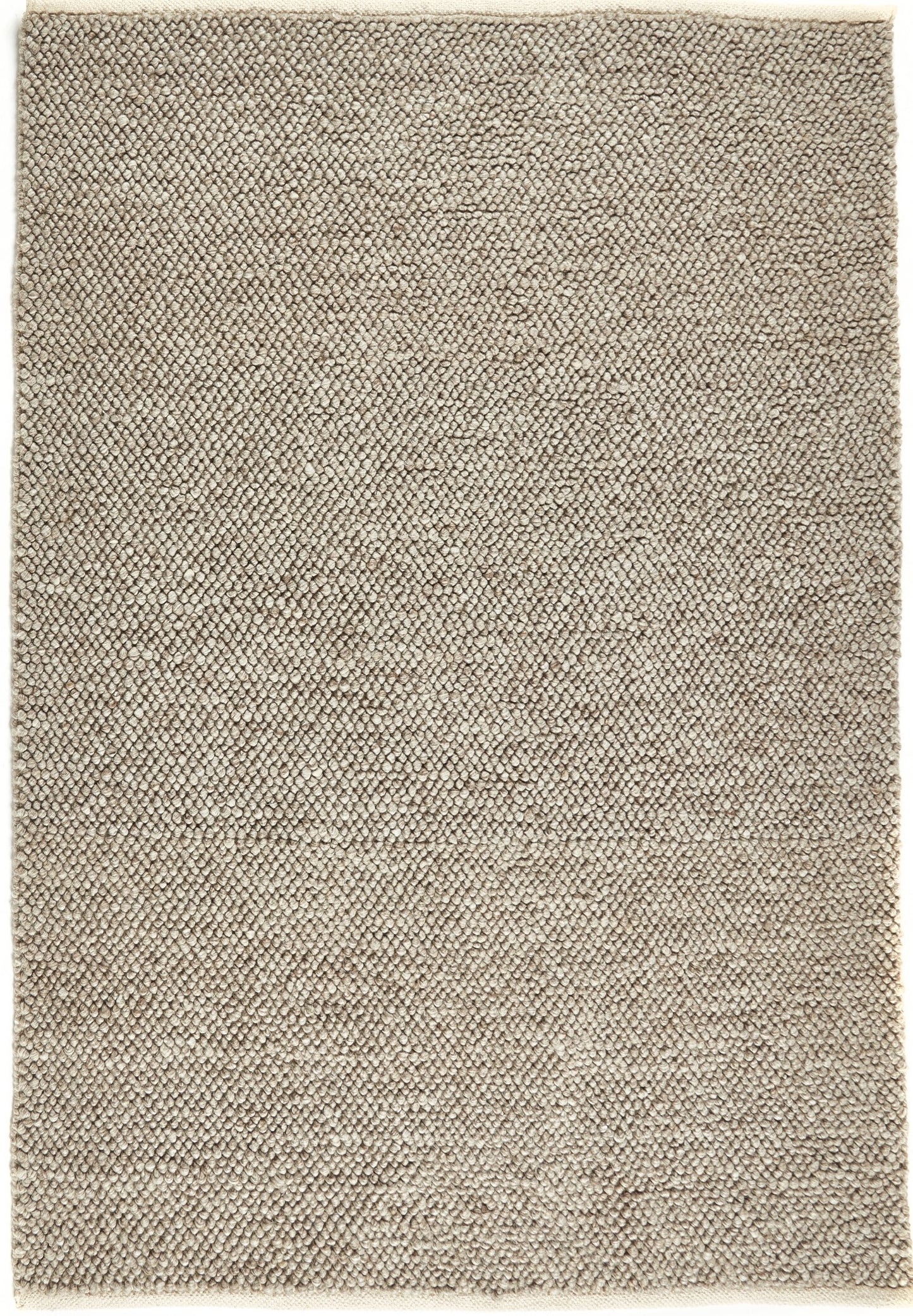 La Playa Hand Woven Pebble Wool Rug in Rustic Beige