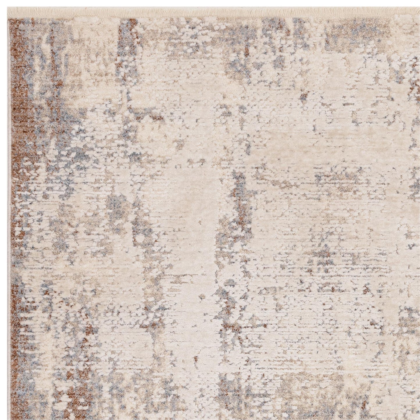 Seville 01 Ribera Kurzflor Teppich Modern Abstrakt Soft Touch Seidiger Teppich in Beige Natur