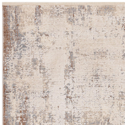 Seville 01 Ribera Kurzflor Teppich Modern Abstrakt Soft Touch Seidiger Teppich in Beige Natur
