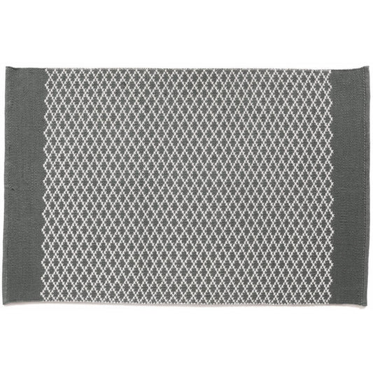 Hug Rug Woven Trellis Washable Indoor Outdoor Warm Grey